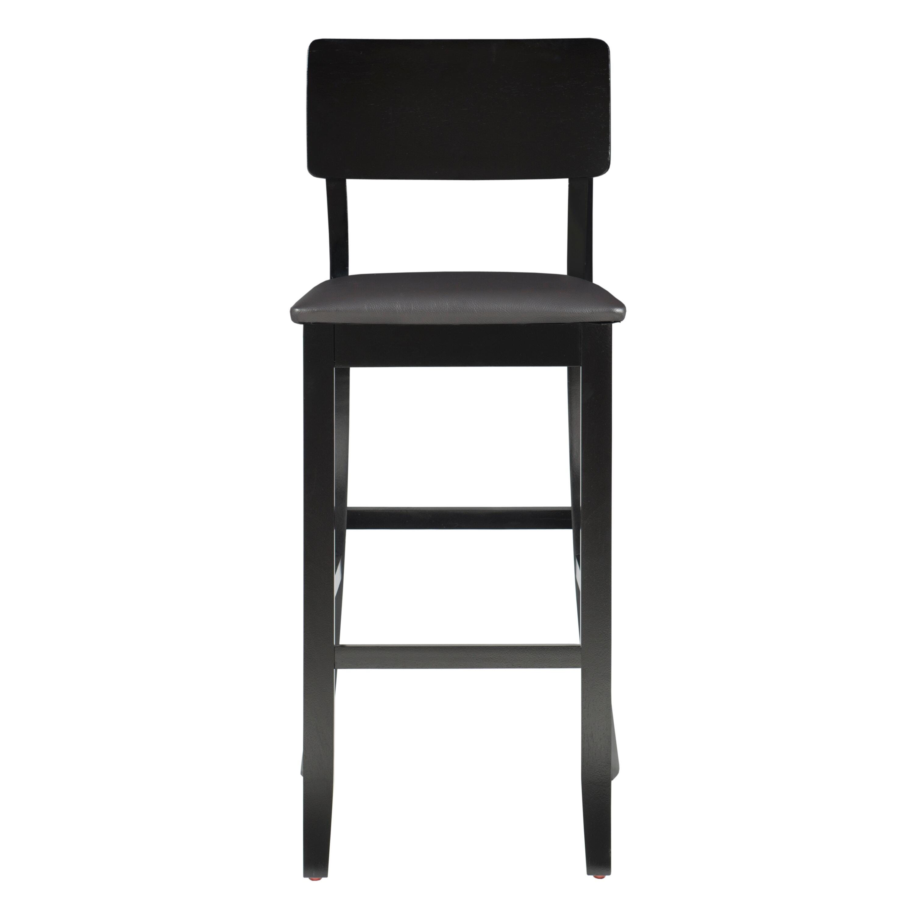Linon Torino Bar Stool, Black, large