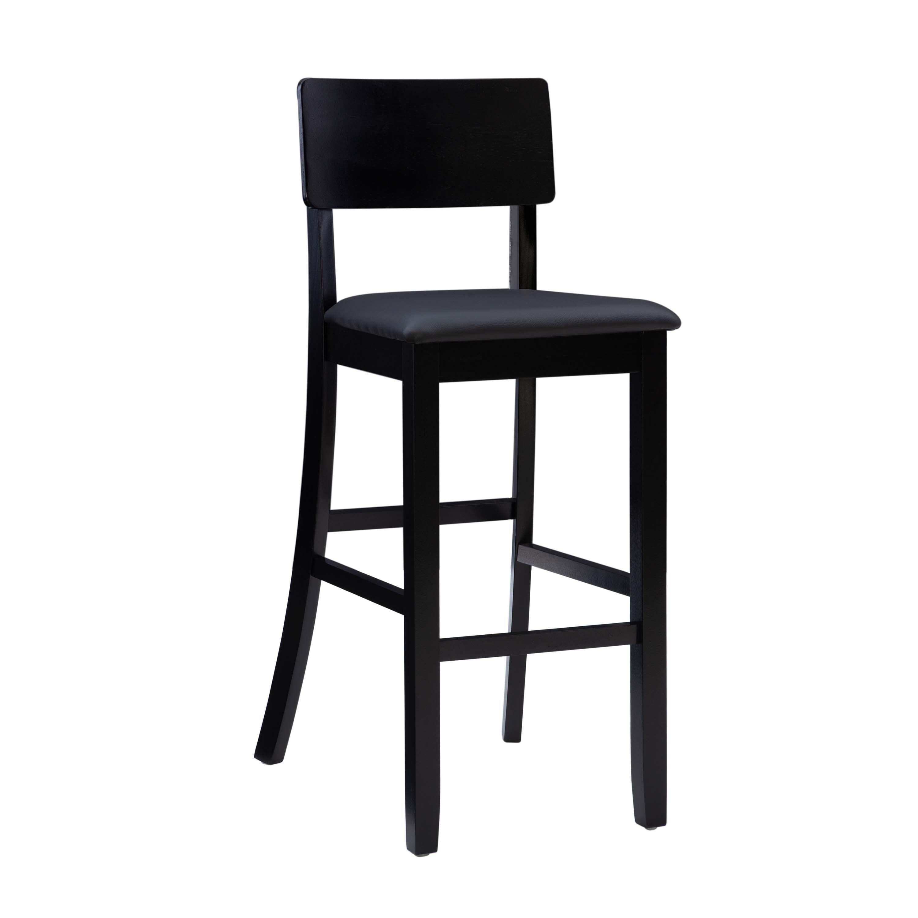 Linon Torino Bar Stool, Black, large
