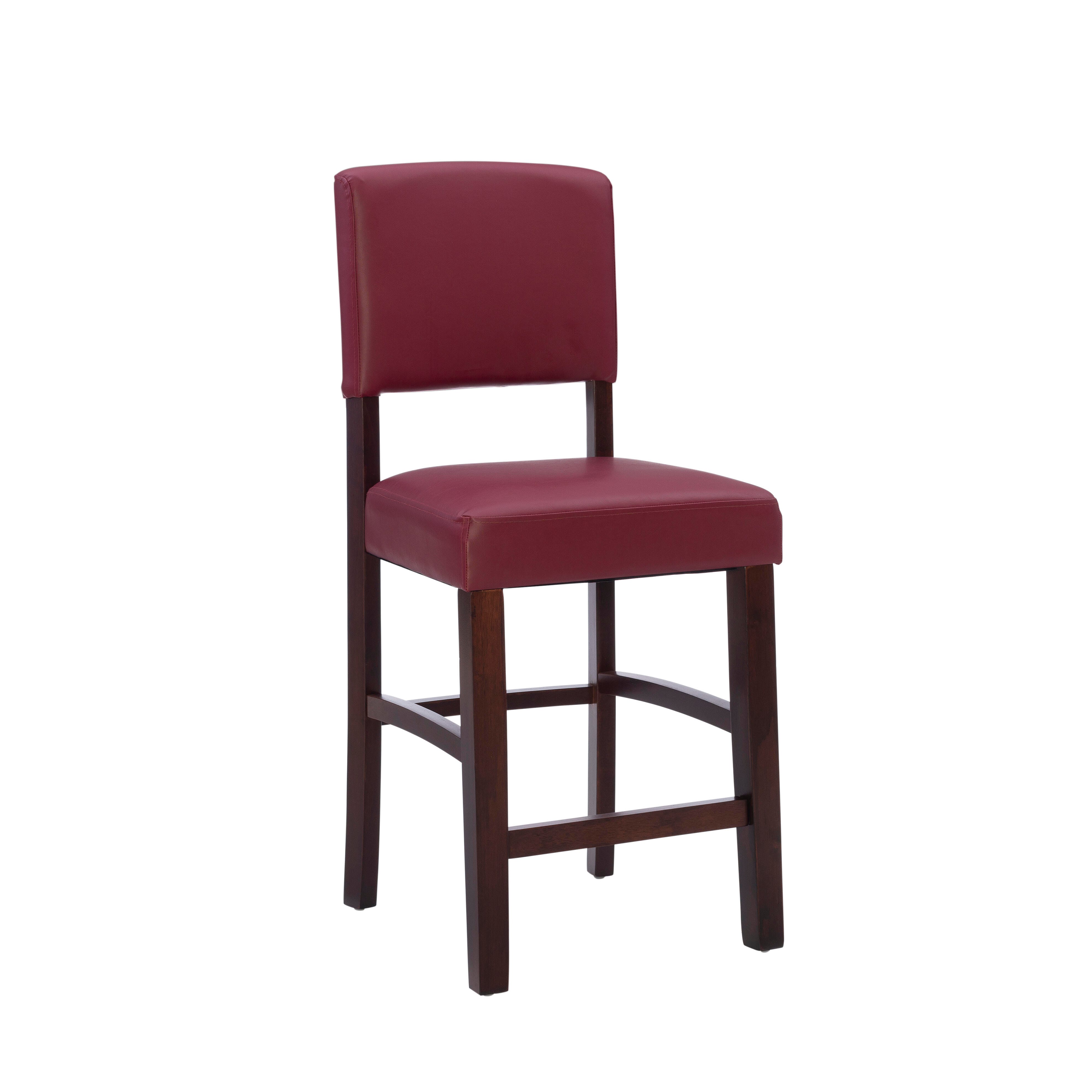 Linon Monaco Counter Stool, Red, large