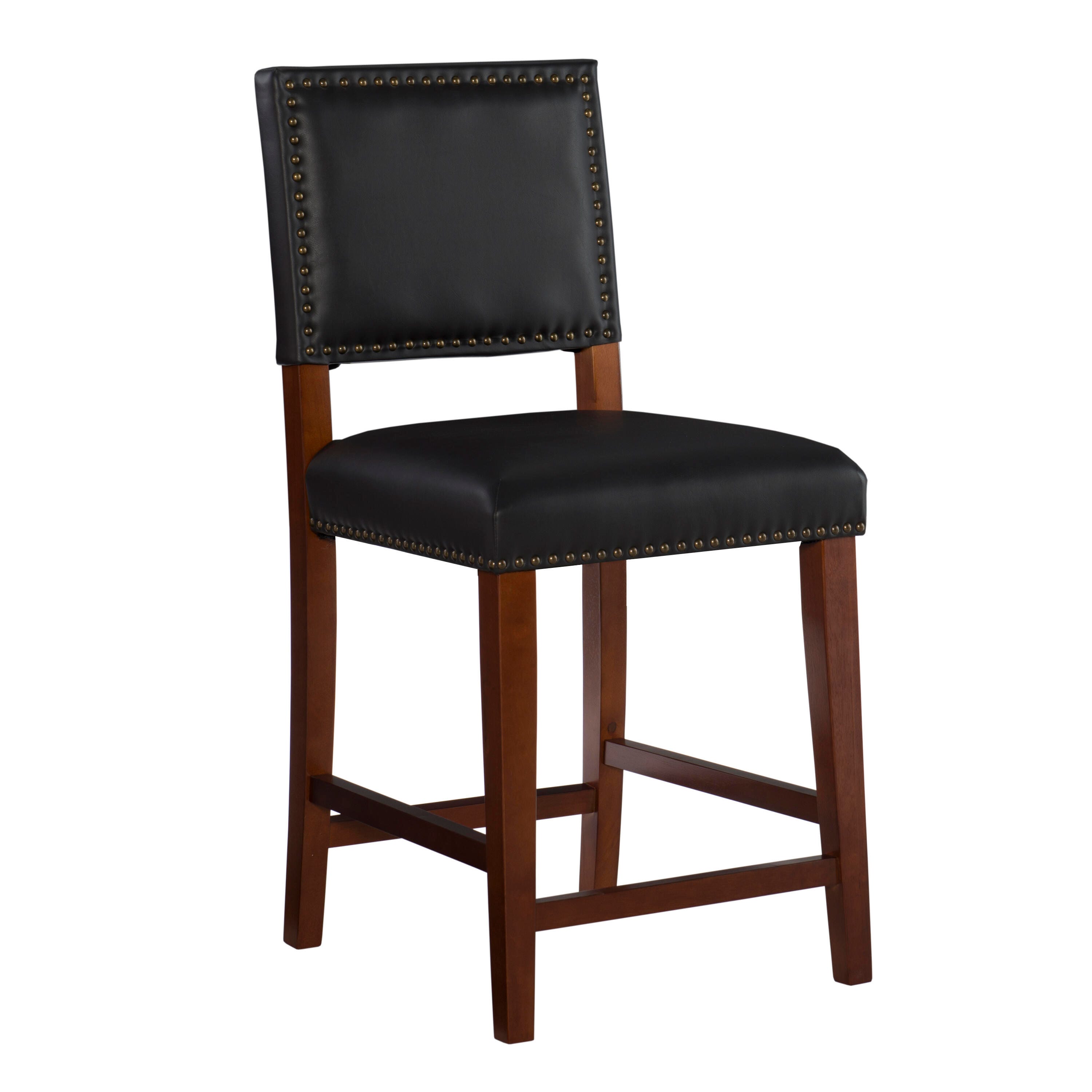 Linon Brook Counter Stool, Black, large