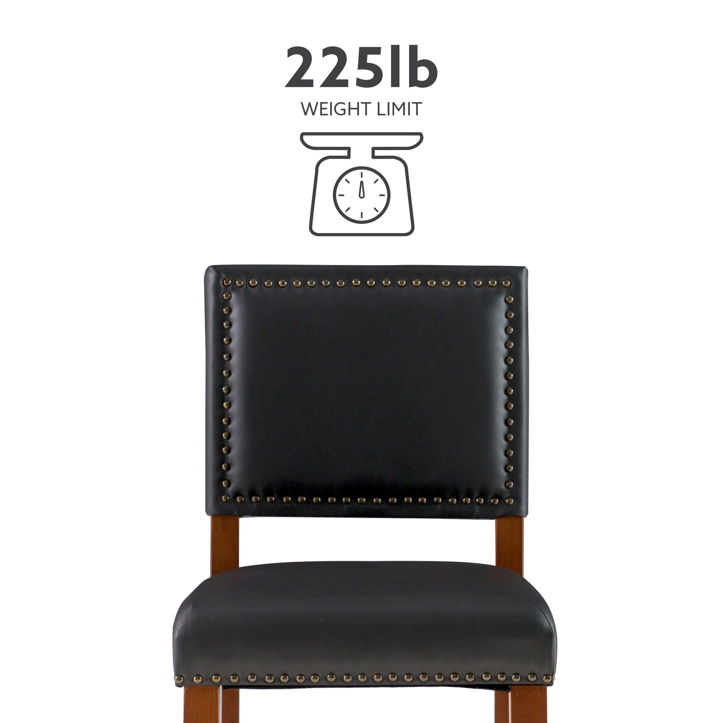 Linon Brook Bar Stool, Black, large