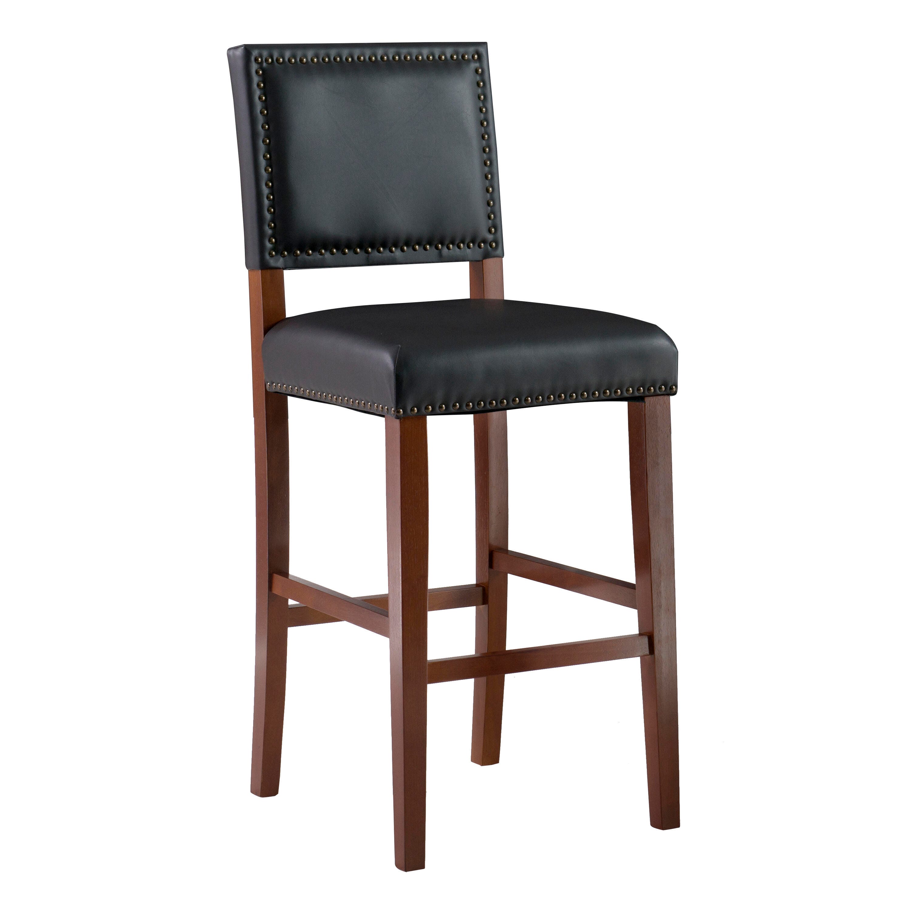 Linon Brook Bar Stool, Black, large
