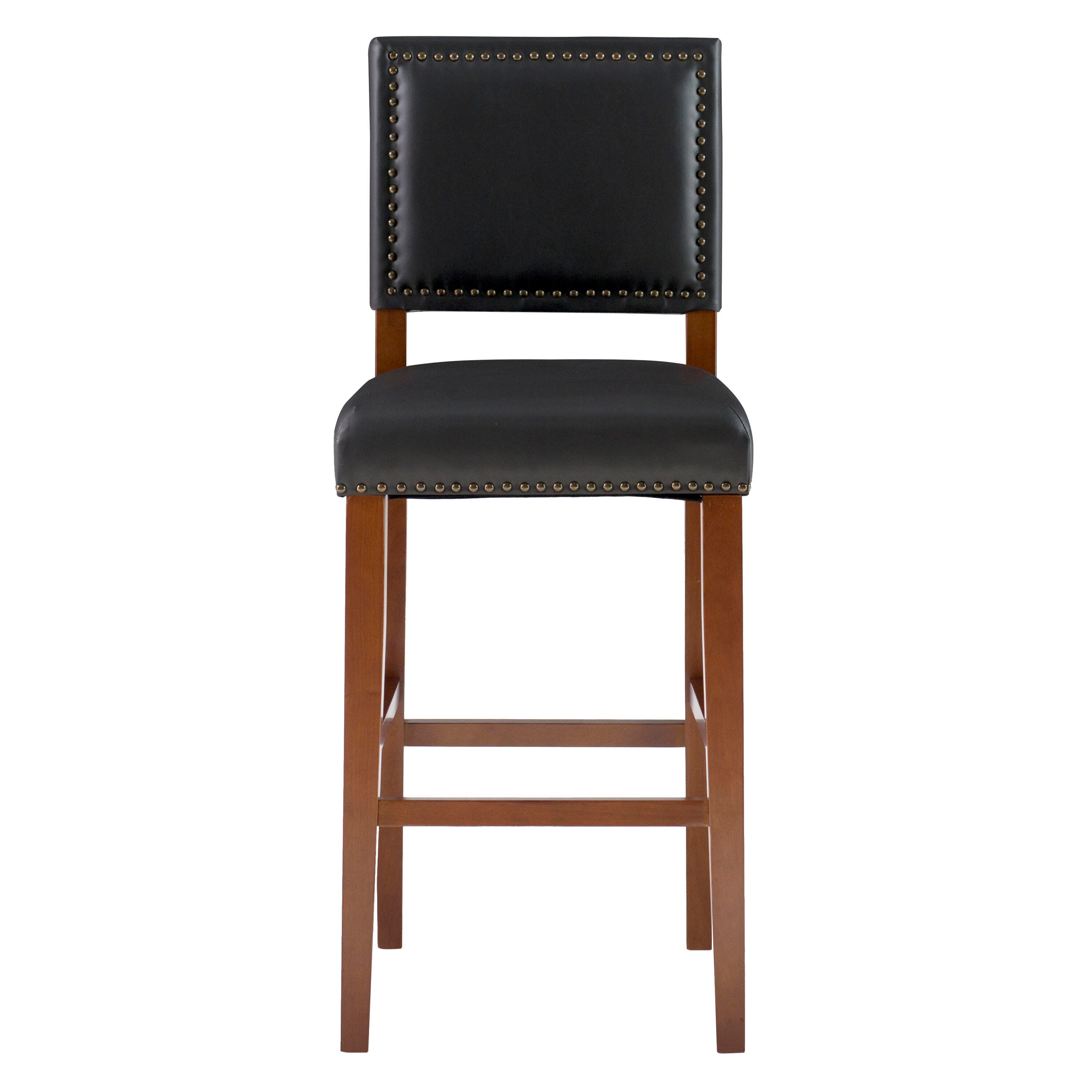 Linon Brook Bar Stool, Black, large