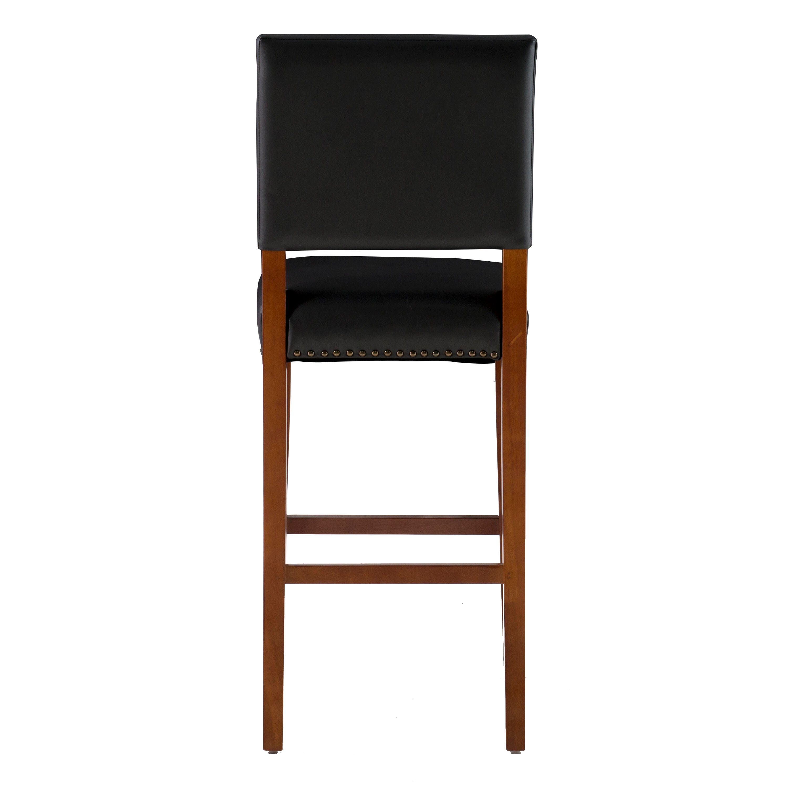 Linon Brook Bar Stool, Black, large