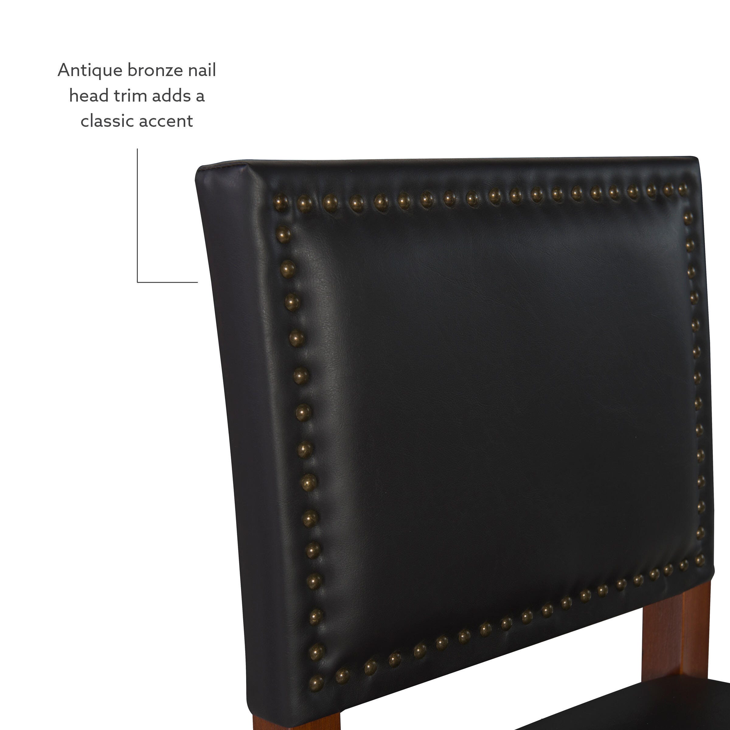 Linon Brook Bar Stool, Black, large