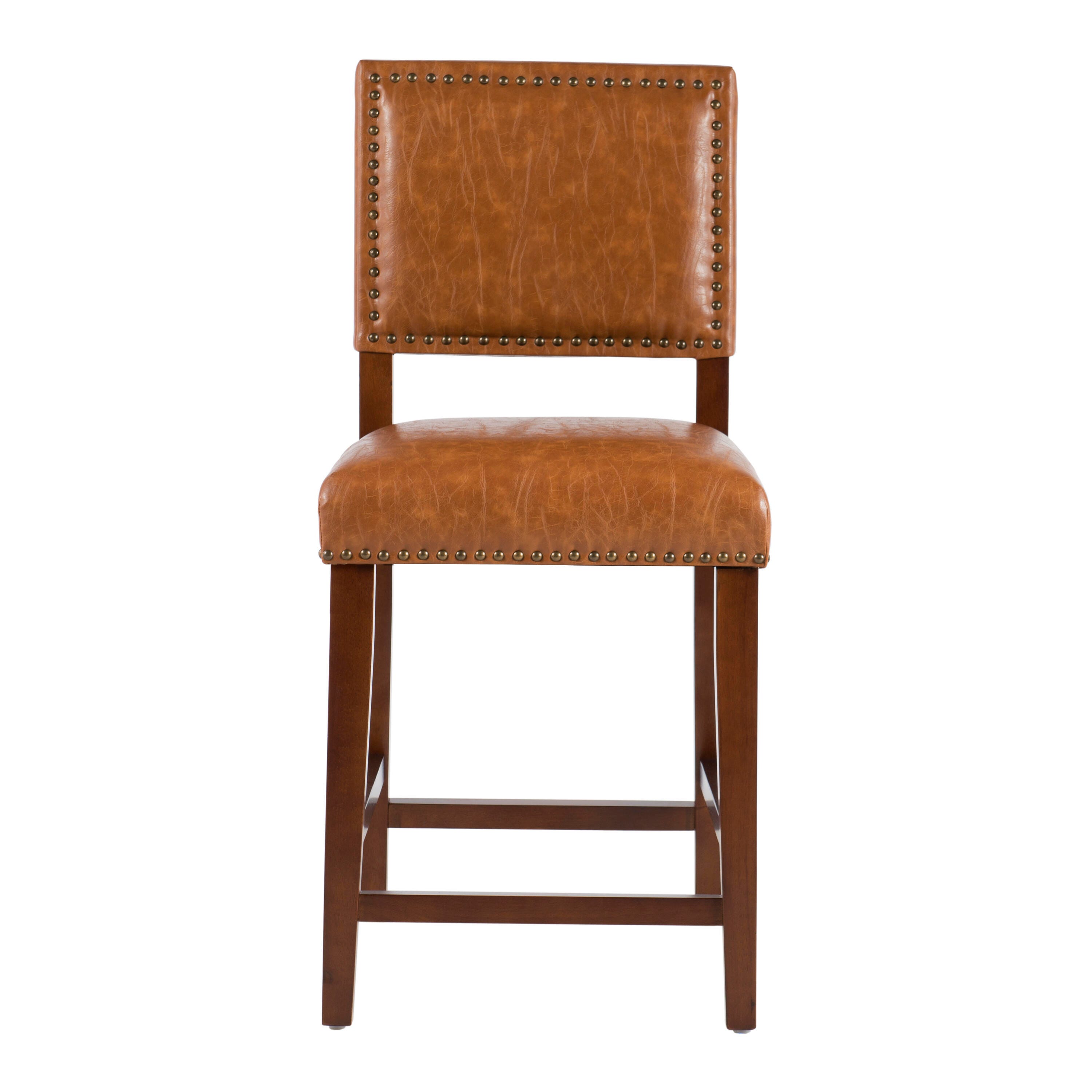 Linon Brook Counter Stool, Brown, large