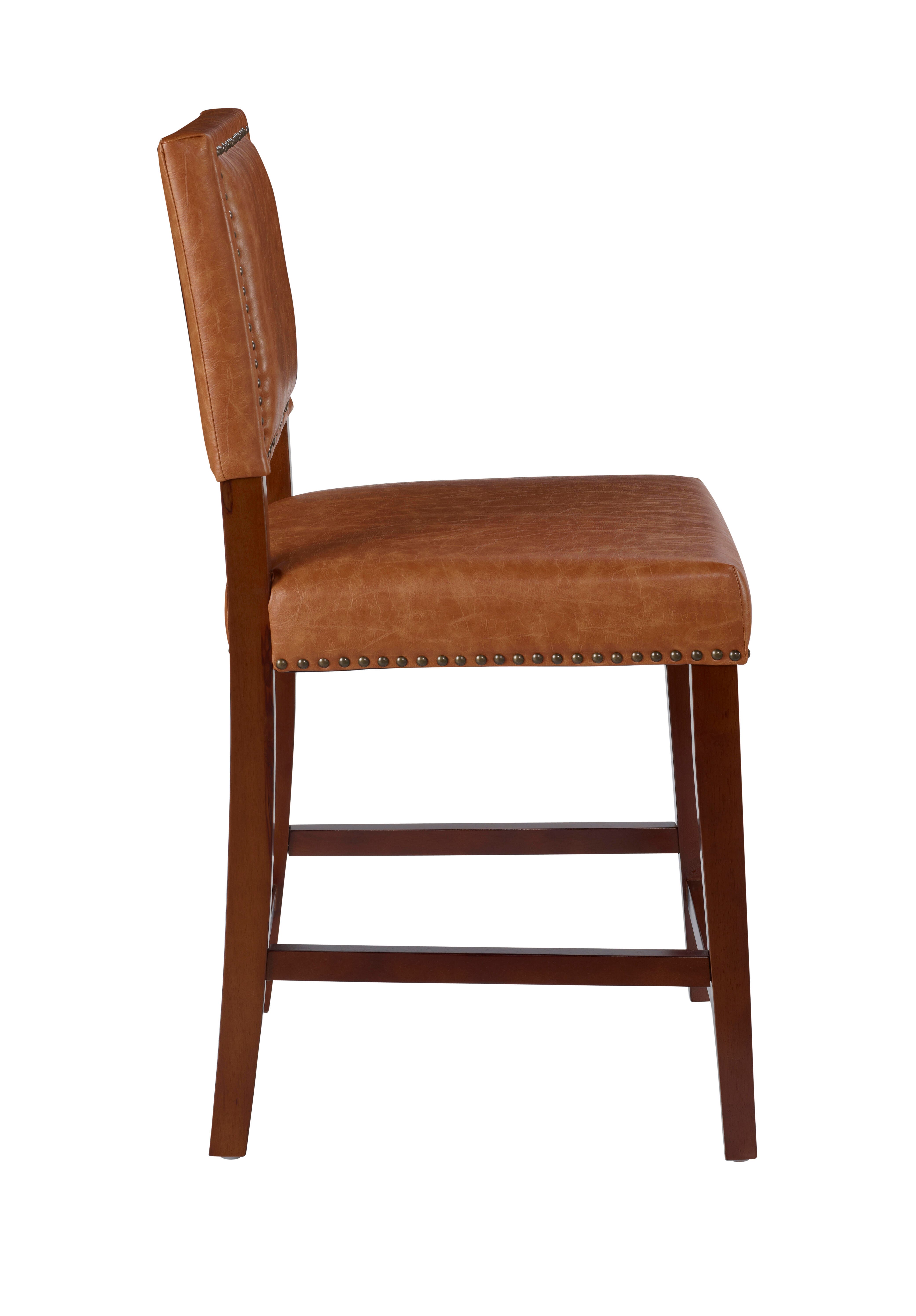Linon Brook Counter Stool, Brown, large