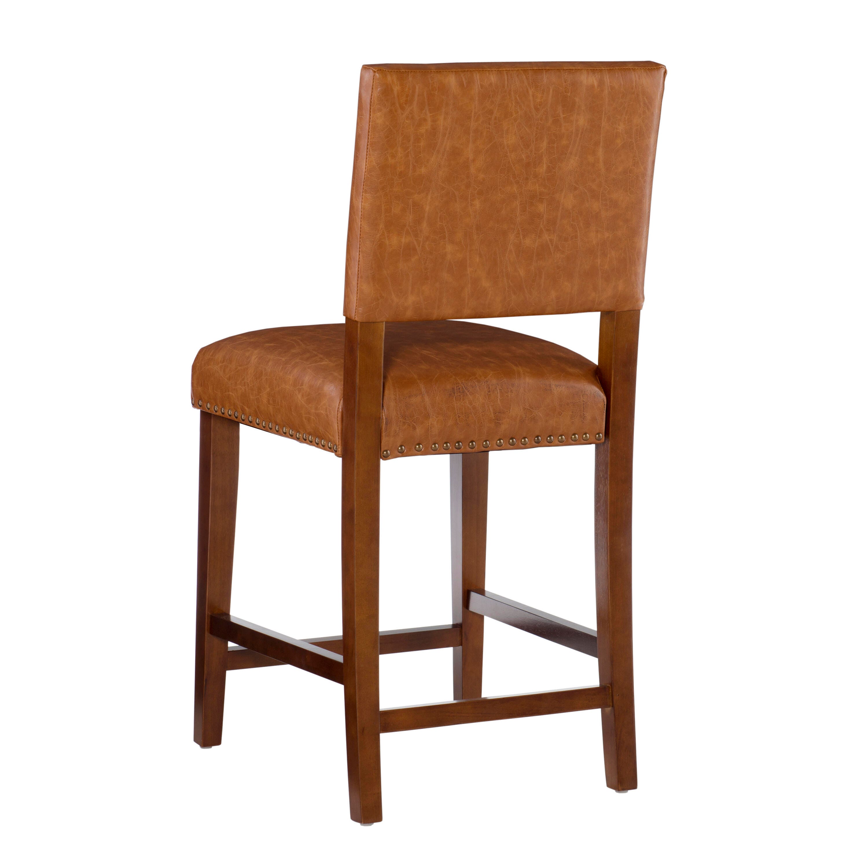 Linon Brook Counter Stool, Brown, large