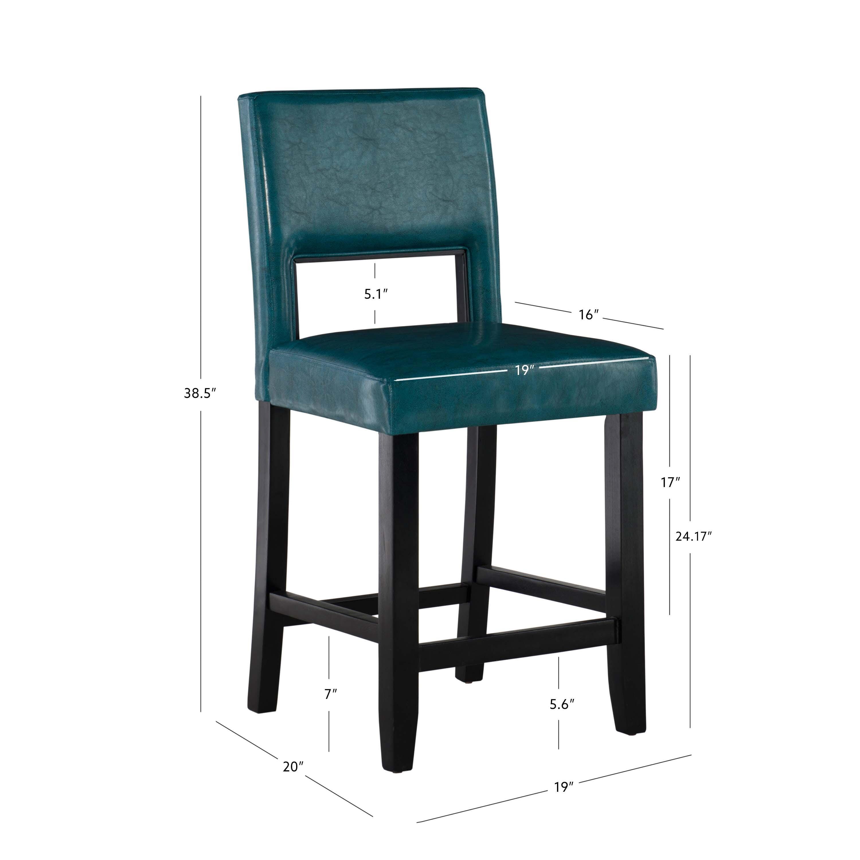 Linon Vega Counter Stool, Blue, large