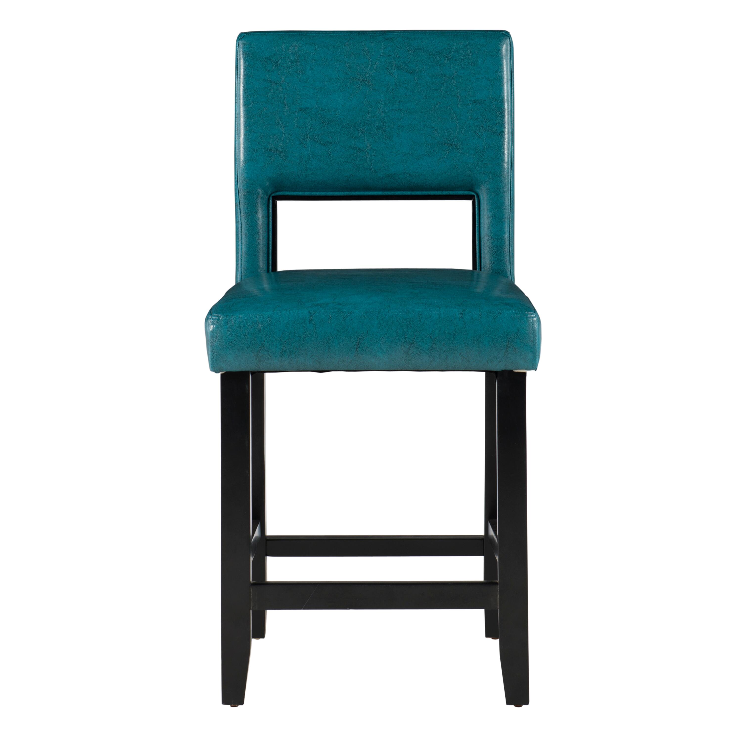 Linon Vega Counter Stool, Blue, large