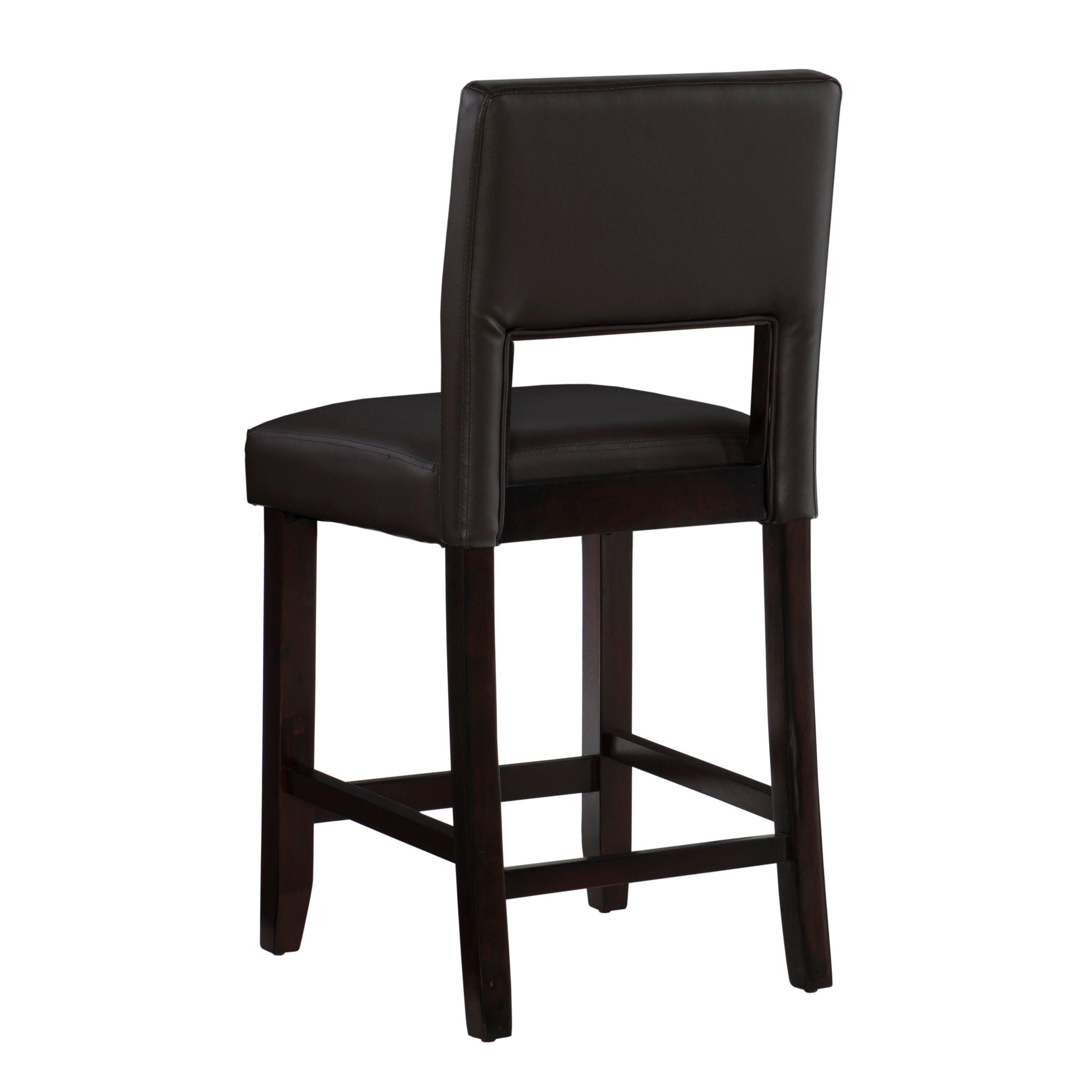 Linon Vega Counter Stool, Espresso, large