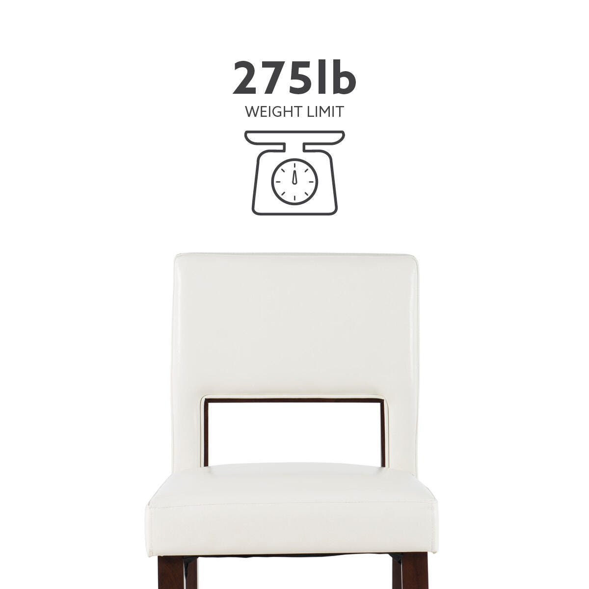 Linon Vega Counter Stool, White, large