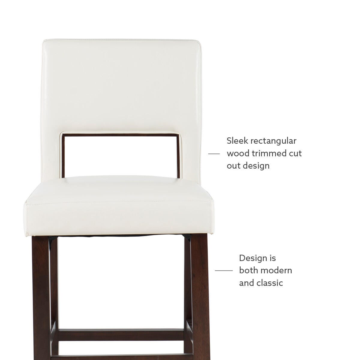 Linon Vega Counter Stool, White, large