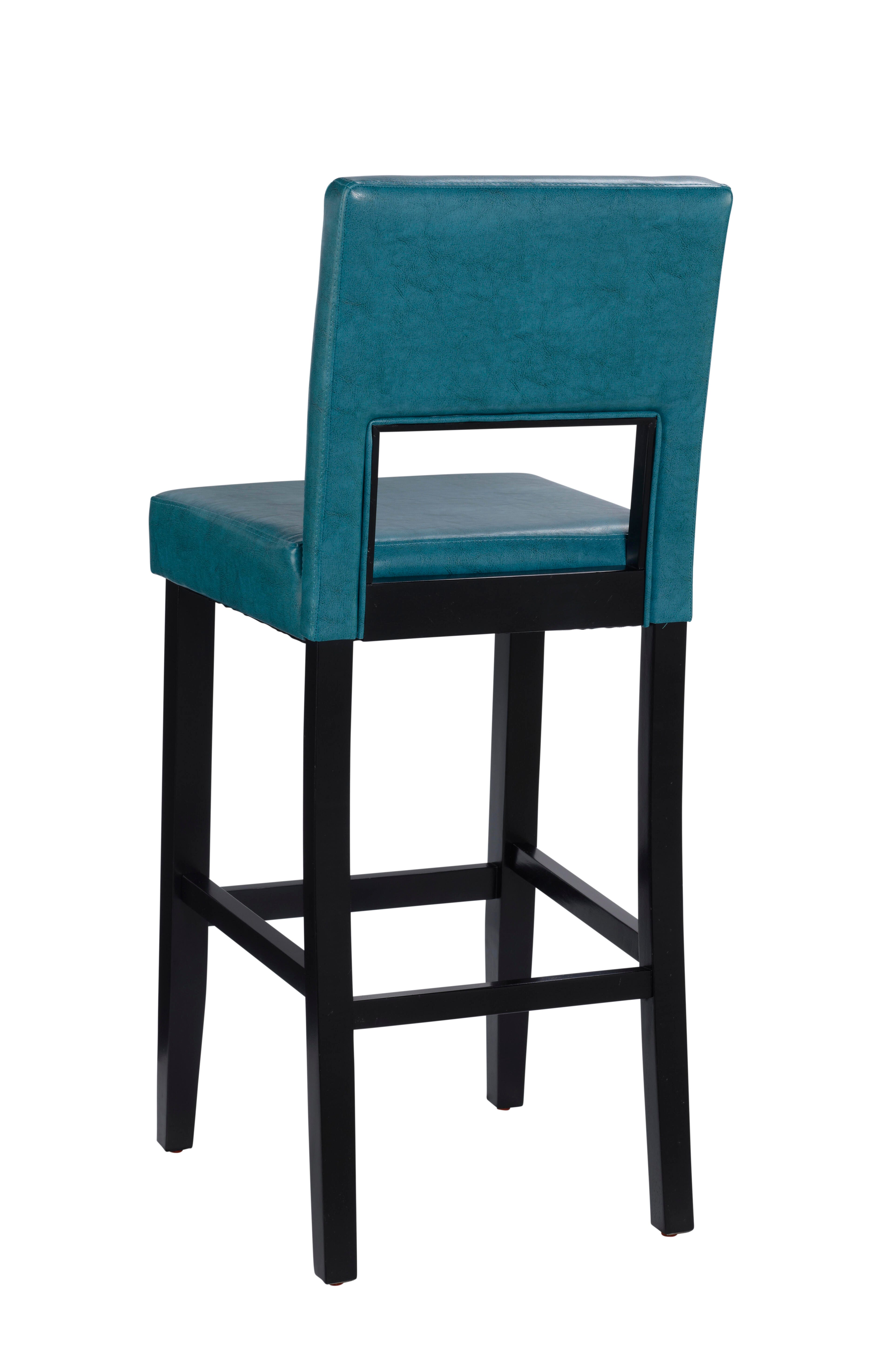 Linon Vega Bar Stool, Blue, large