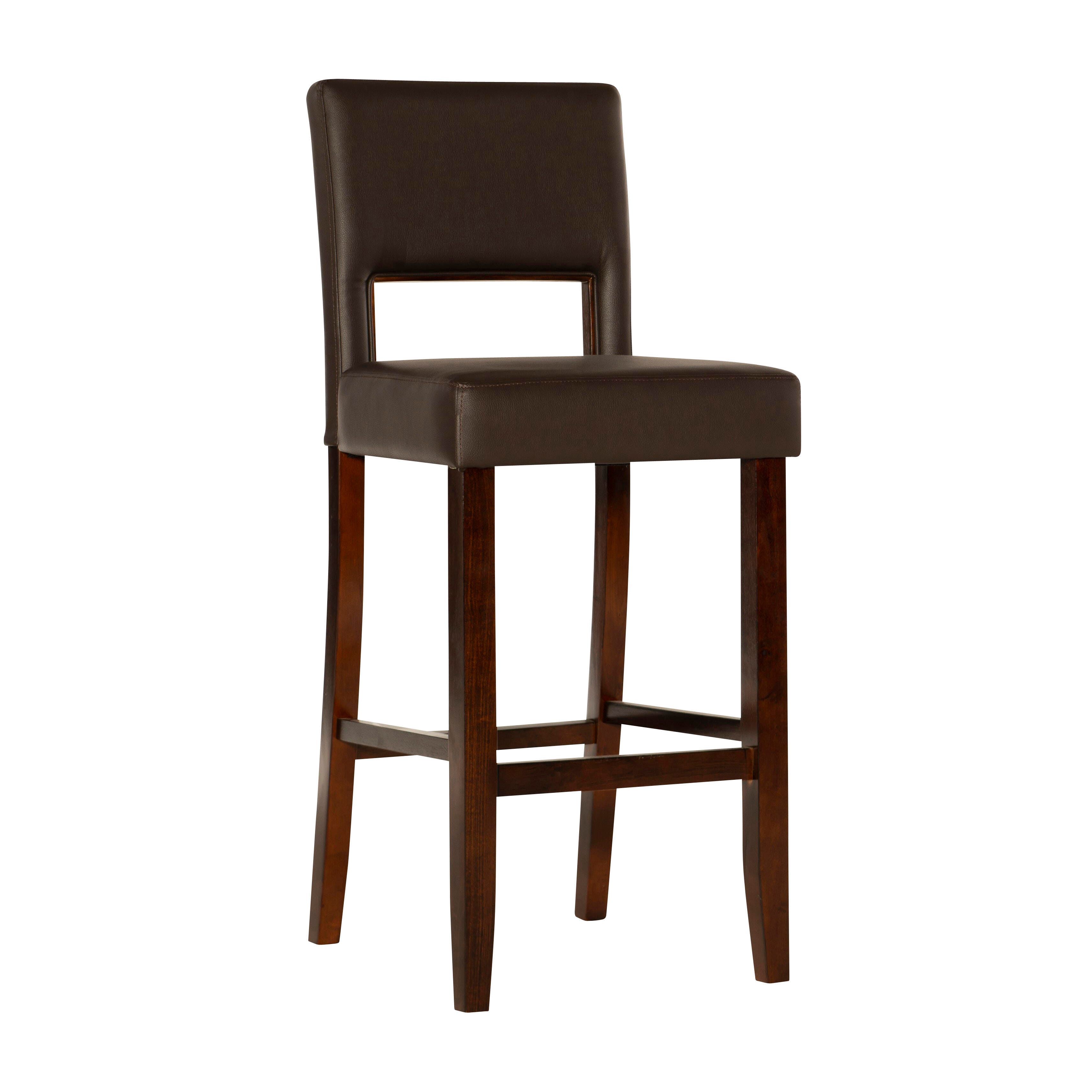 Linon Vega Bar Stool, Espresso, large