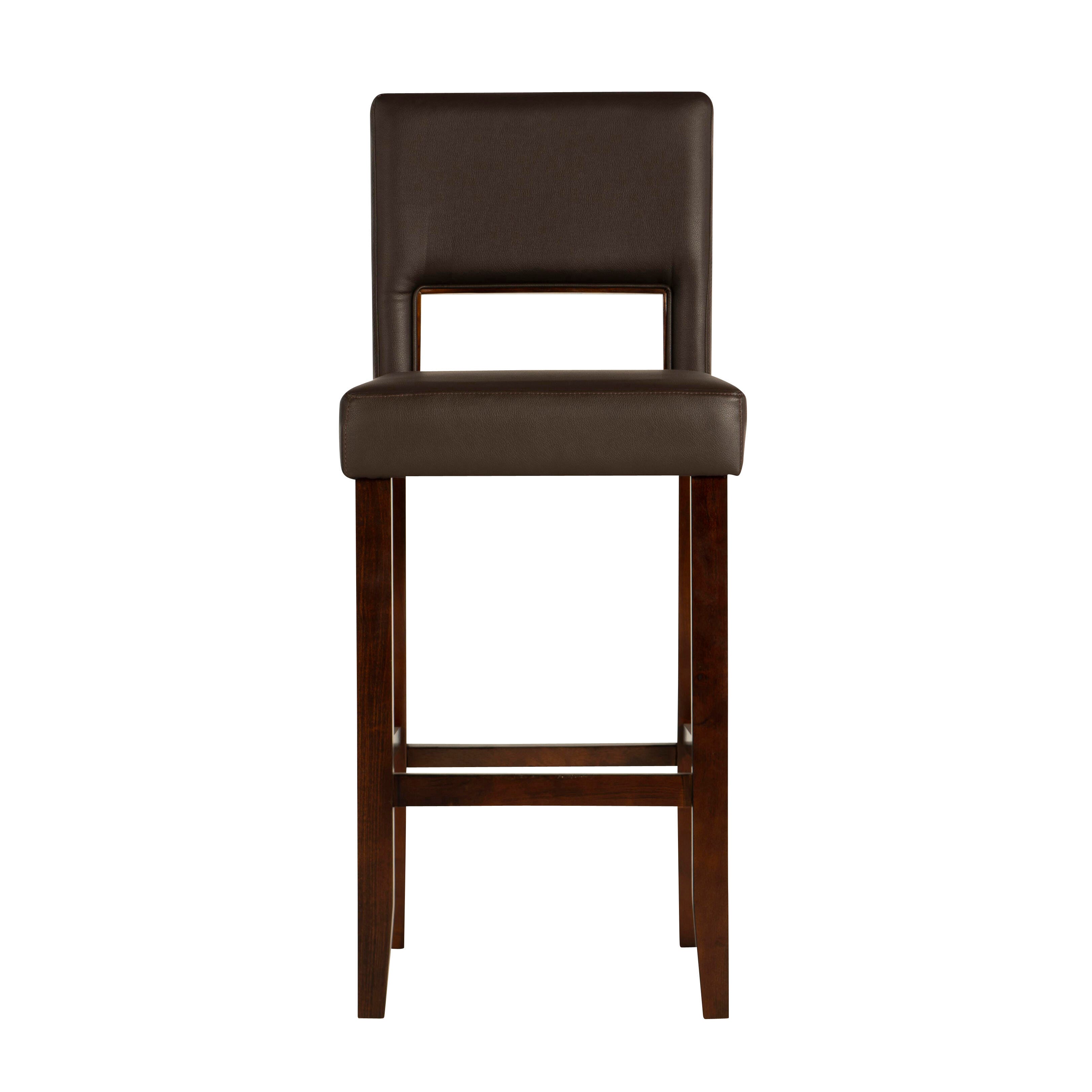 Linon Vega Bar Stool, Espresso, large