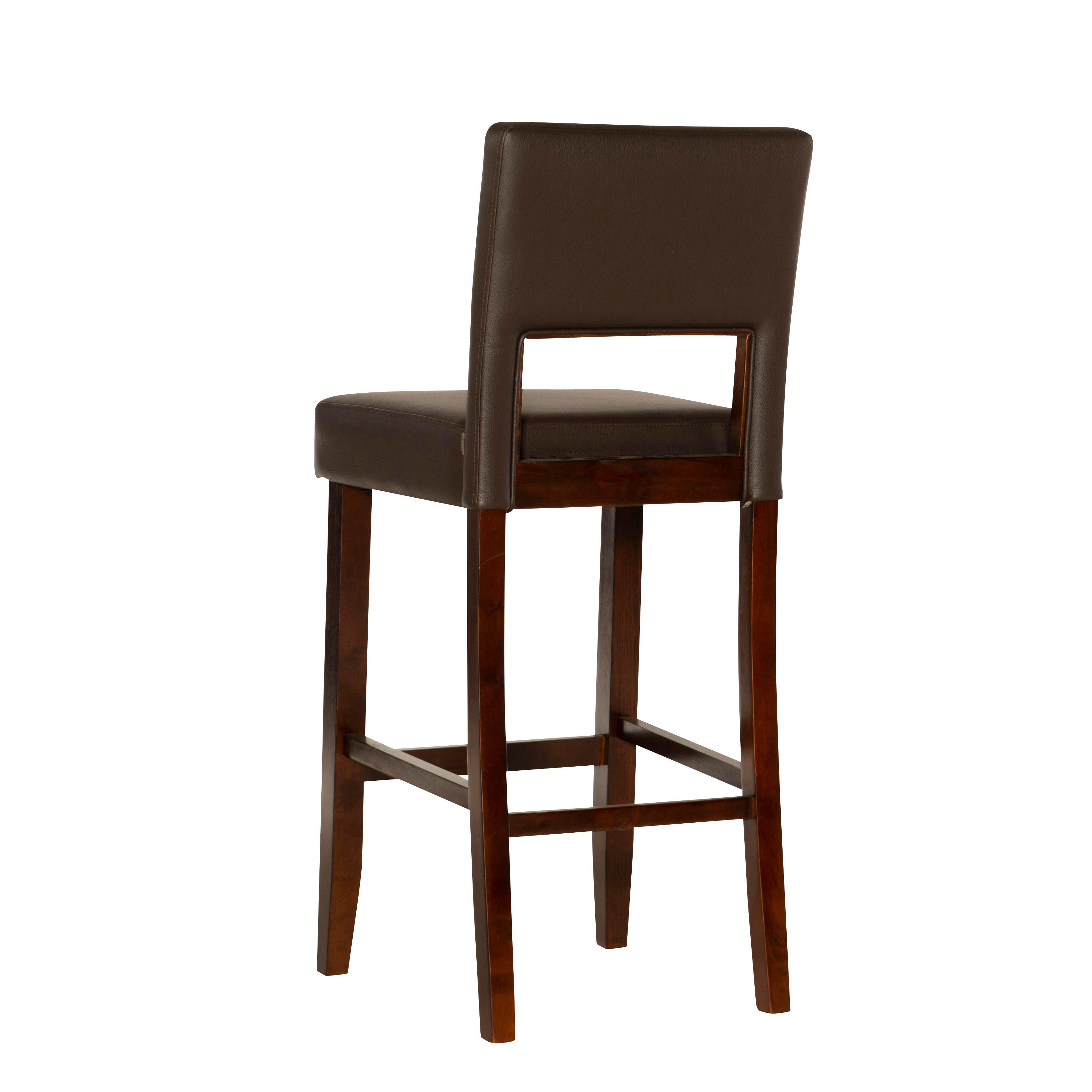 Linon Vega Bar Stool, Espresso, large