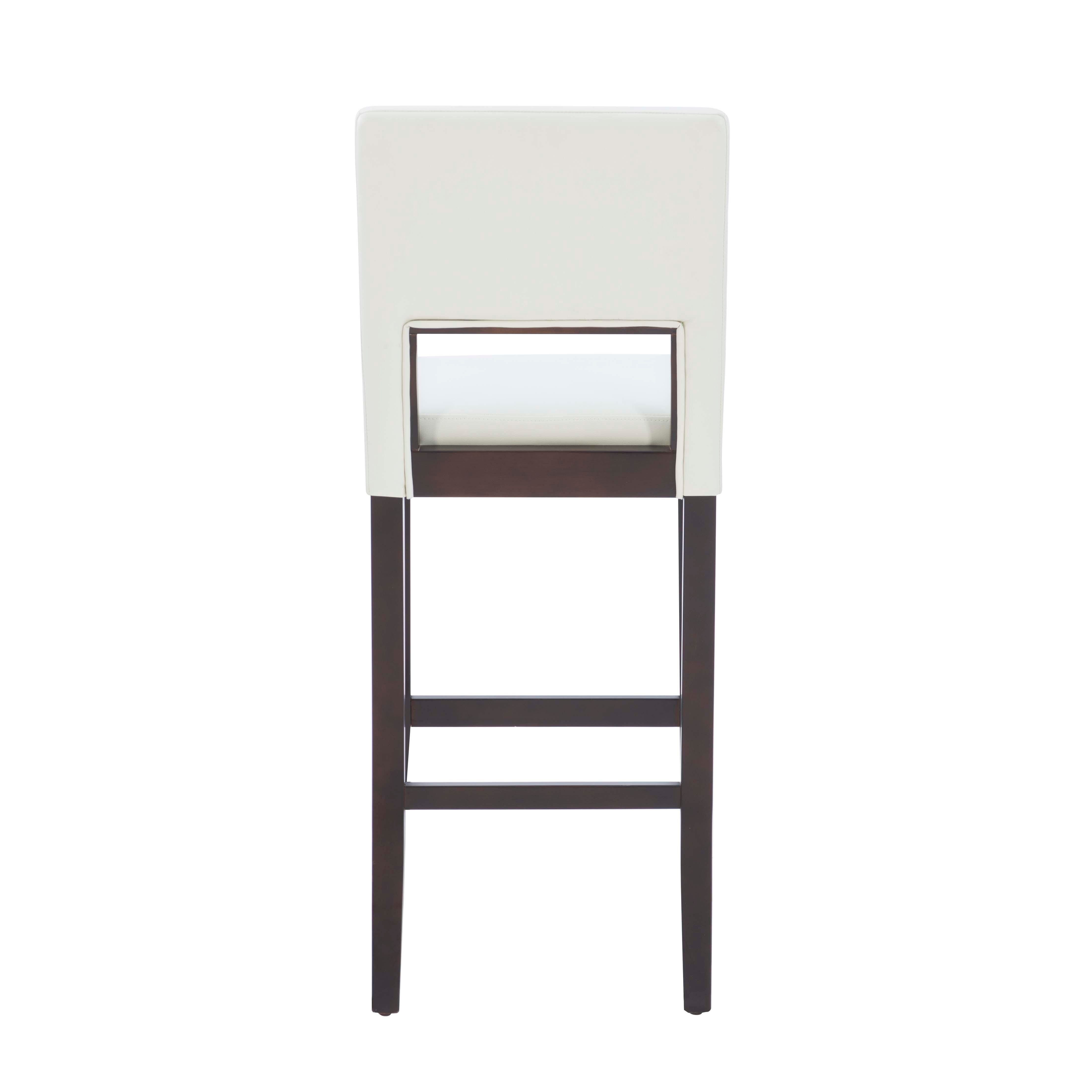 Linon Vega Bar Stool, White, large