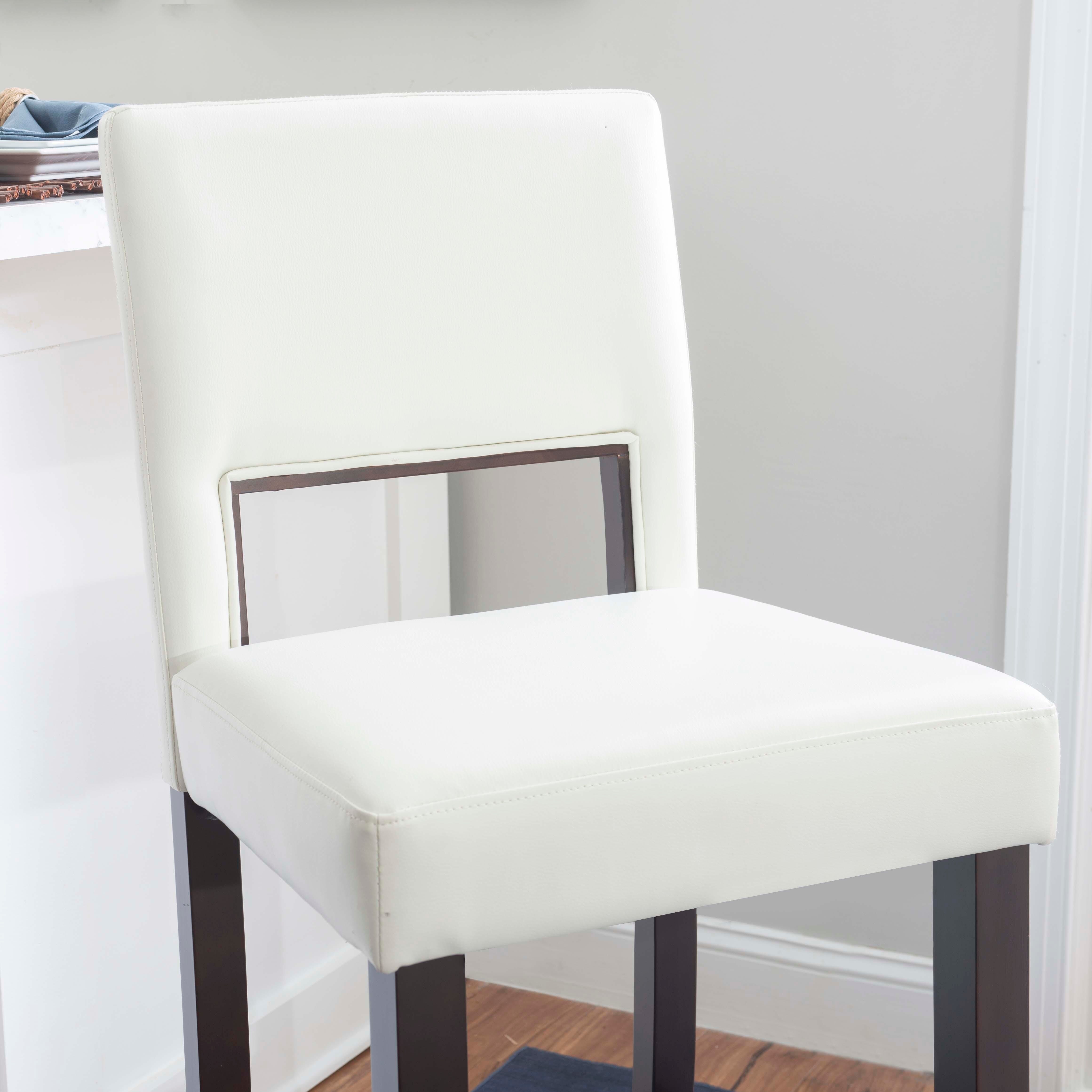 Linon Vega Bar Stool, White, large