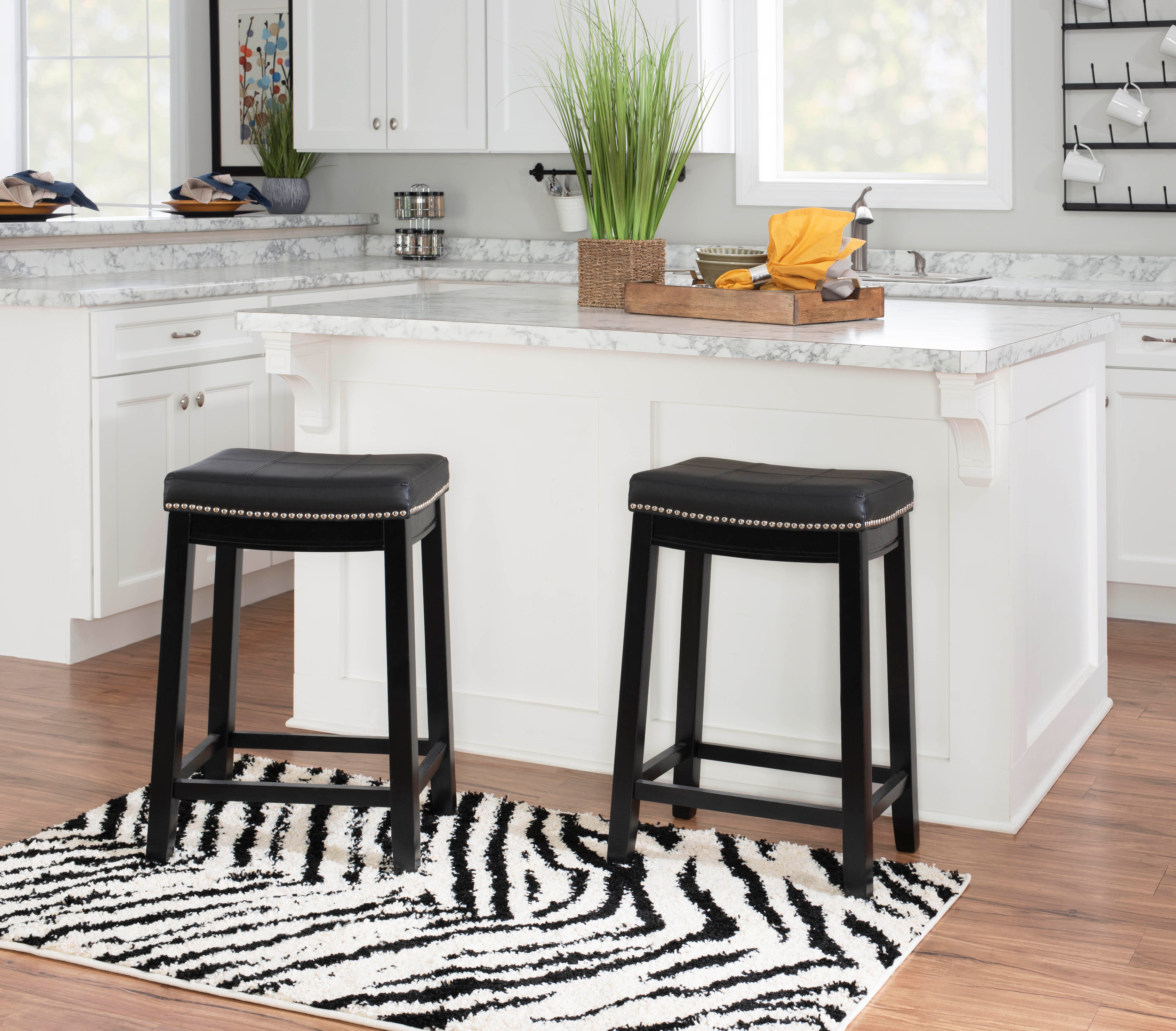 Linon Claridge Counter Stool, Black, large