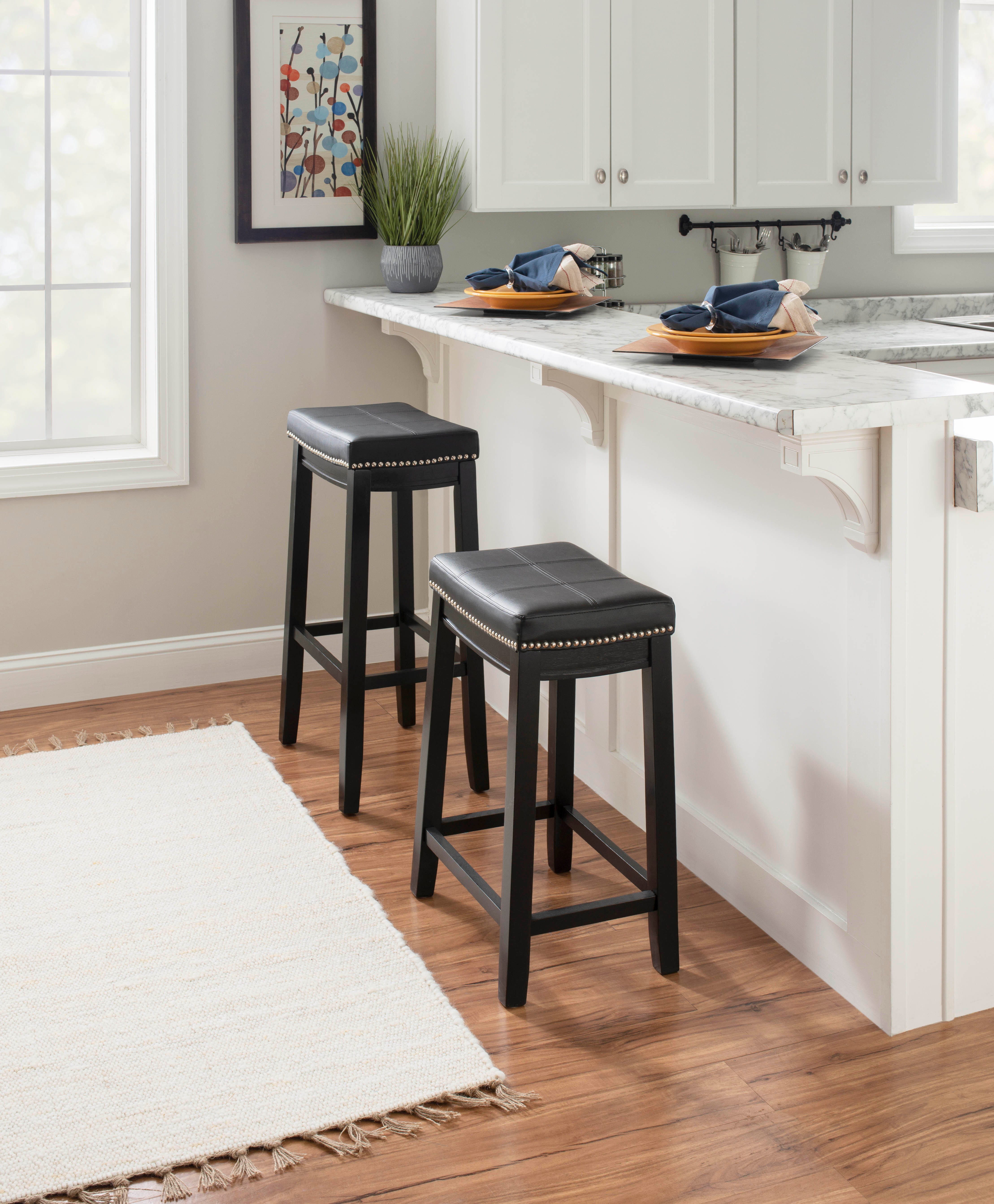 Linon Claridge Counter Stool, Black, large