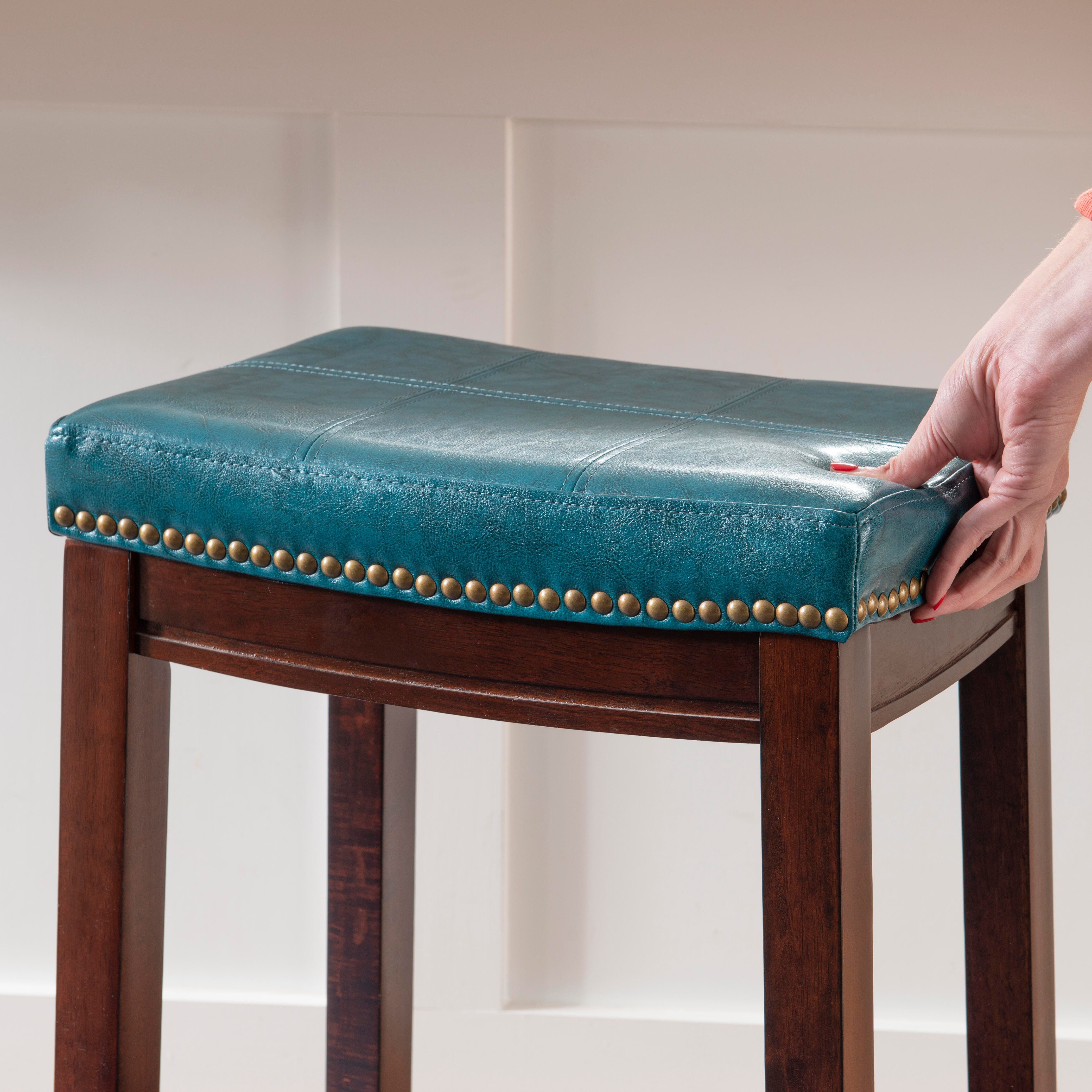 Linon Claridge Counter Stool, Blue, large