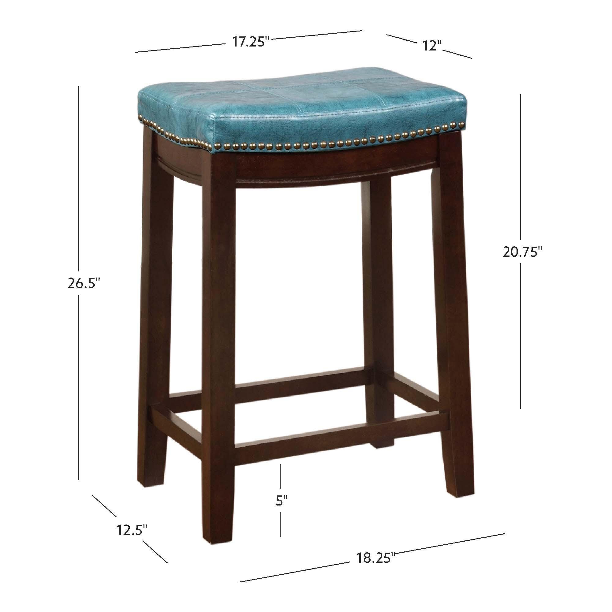 Linon Claridge Counter Stool, Blue, large