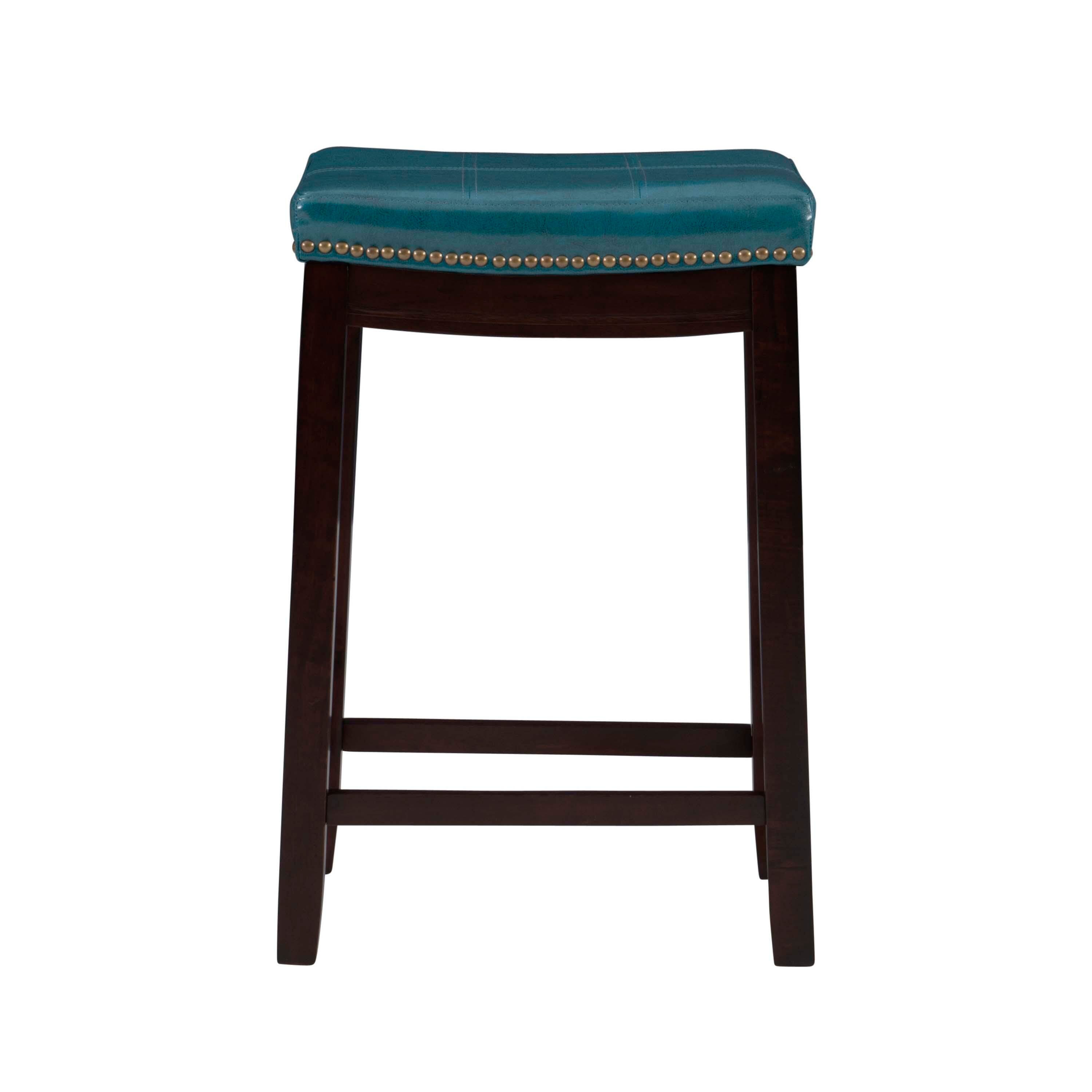 Linon Claridge Counter Stool, Blue, large
