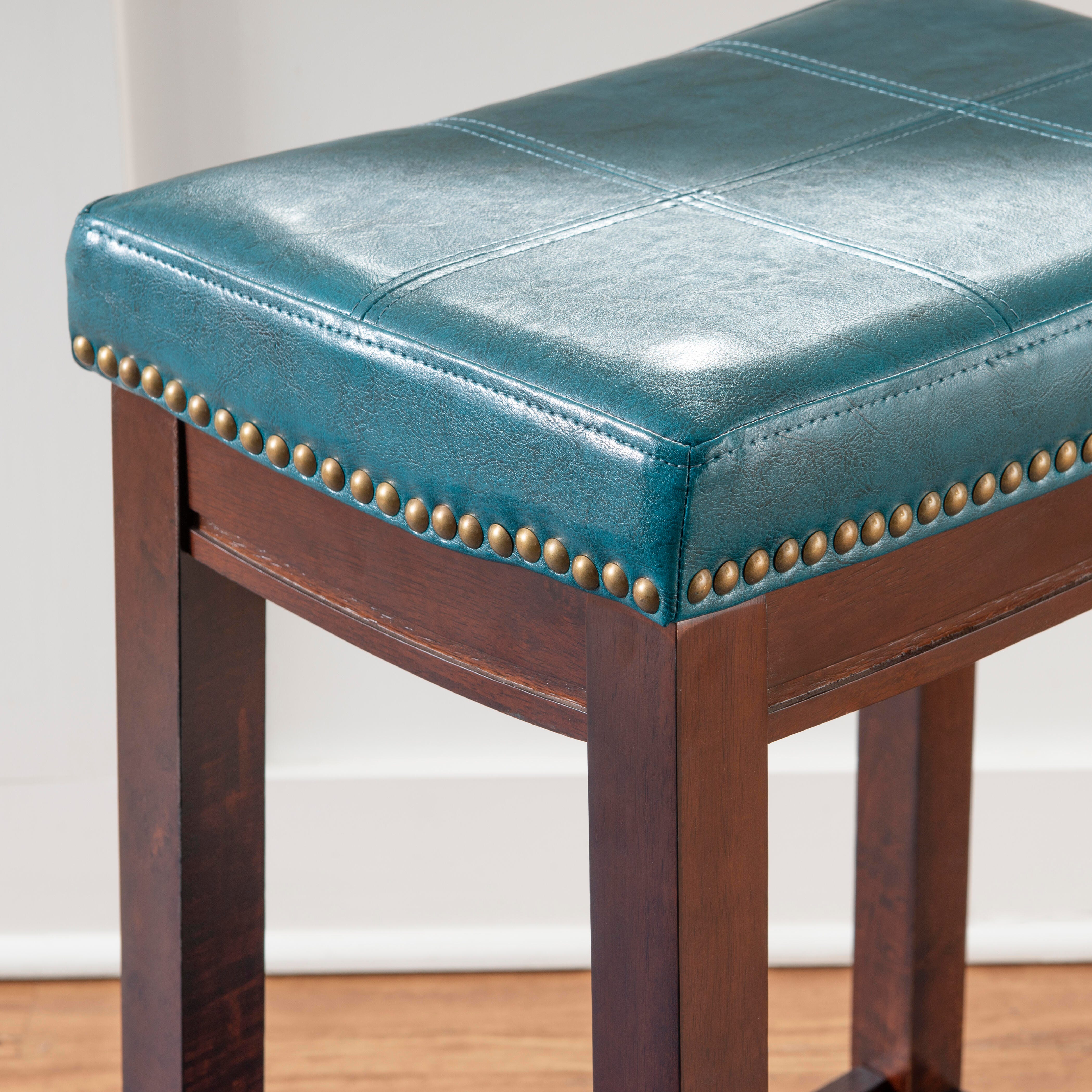 Linon Claridge Counter Stool, Blue, large