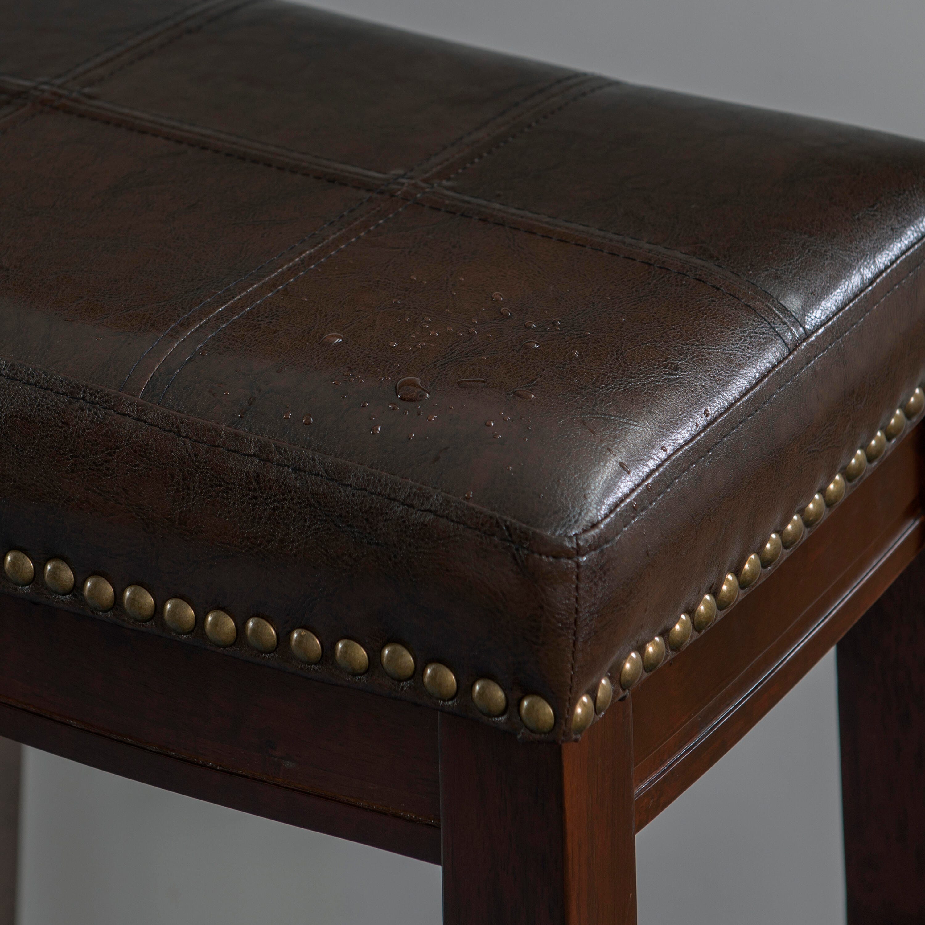 Linon Claridge Counter Stool, Dark Brown, large