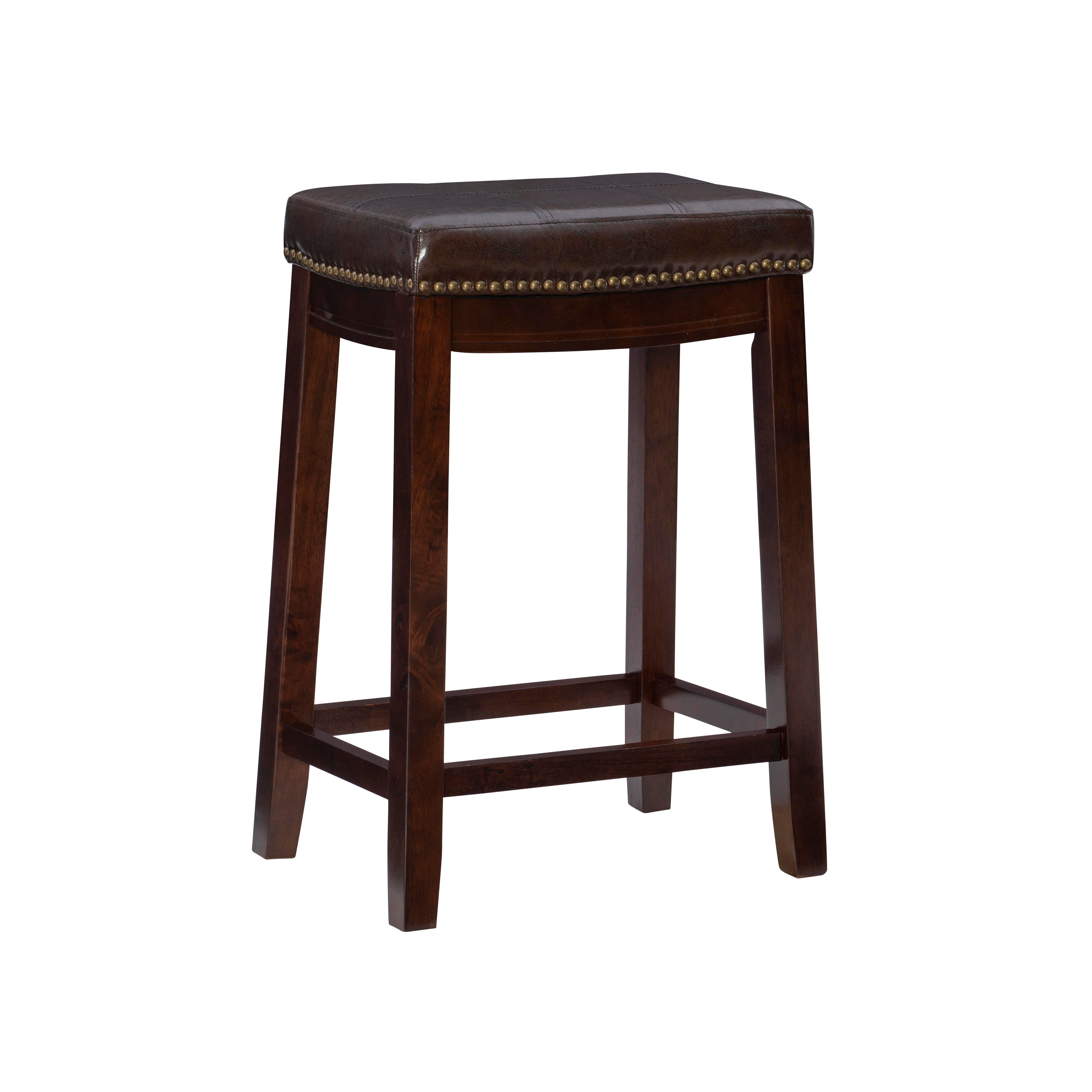 Linon Claridge Counter Stool, Dark Brown, large