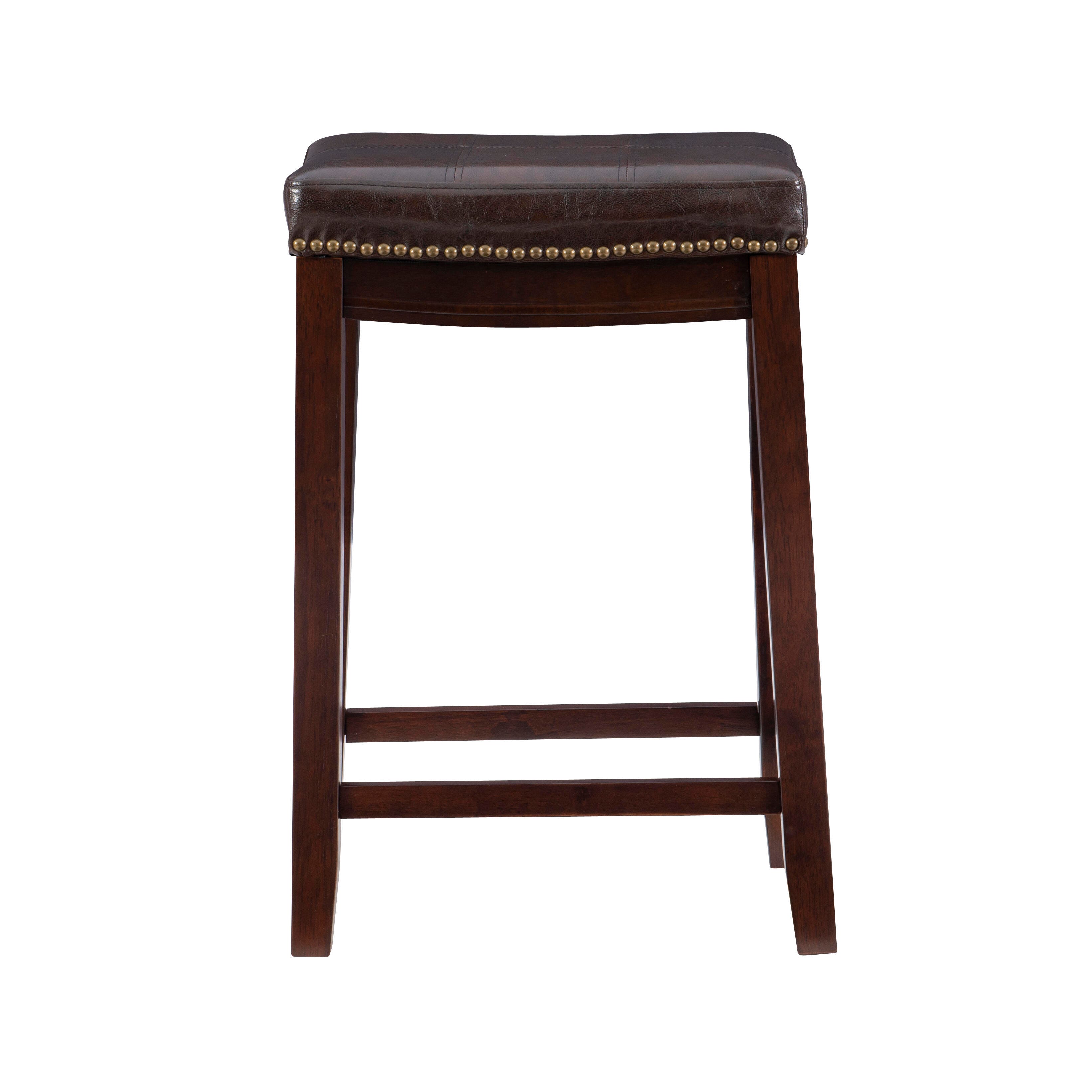 Linon Claridge Counter Stool, Dark Brown, large