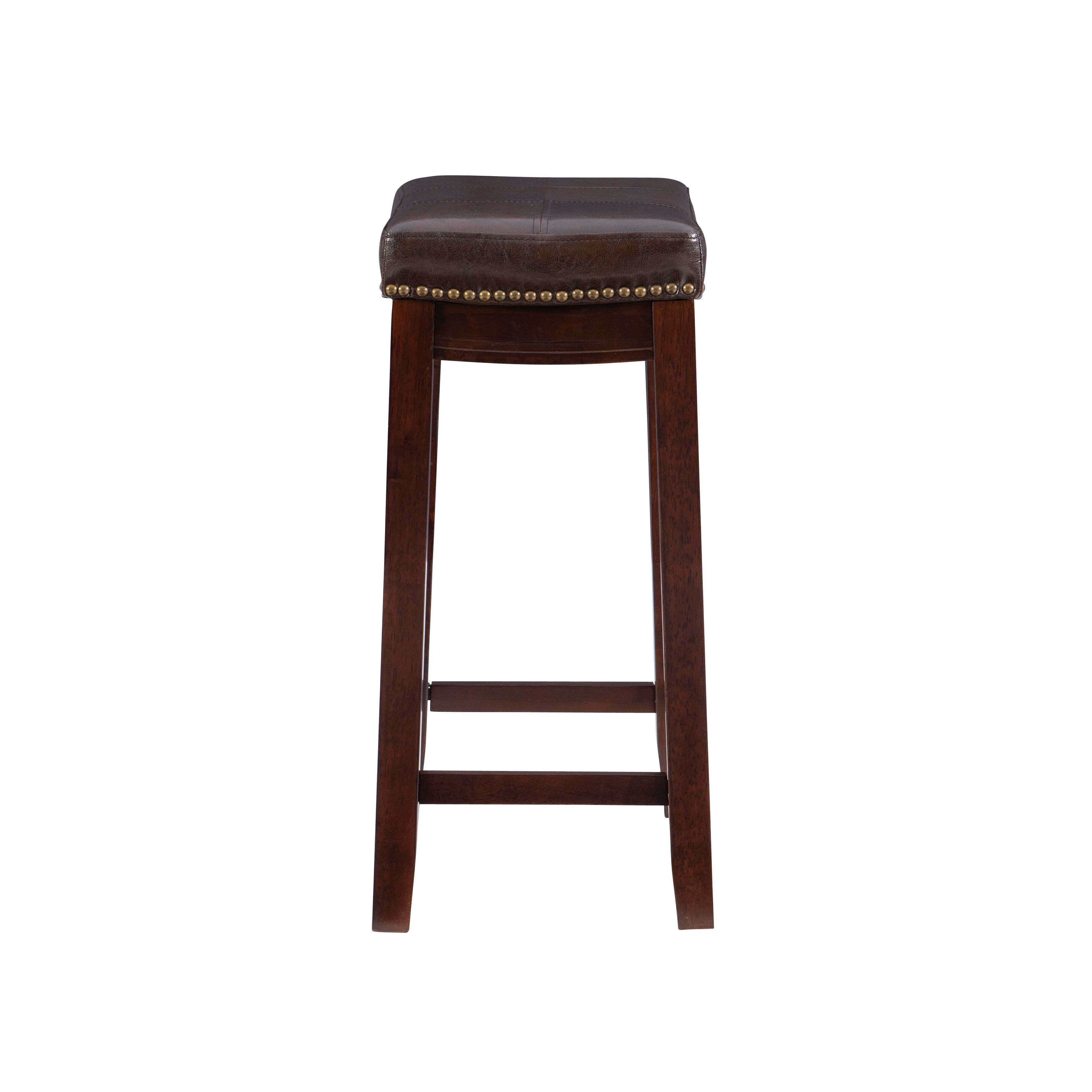 Linon Claridge Counter Stool, Dark Brown, large