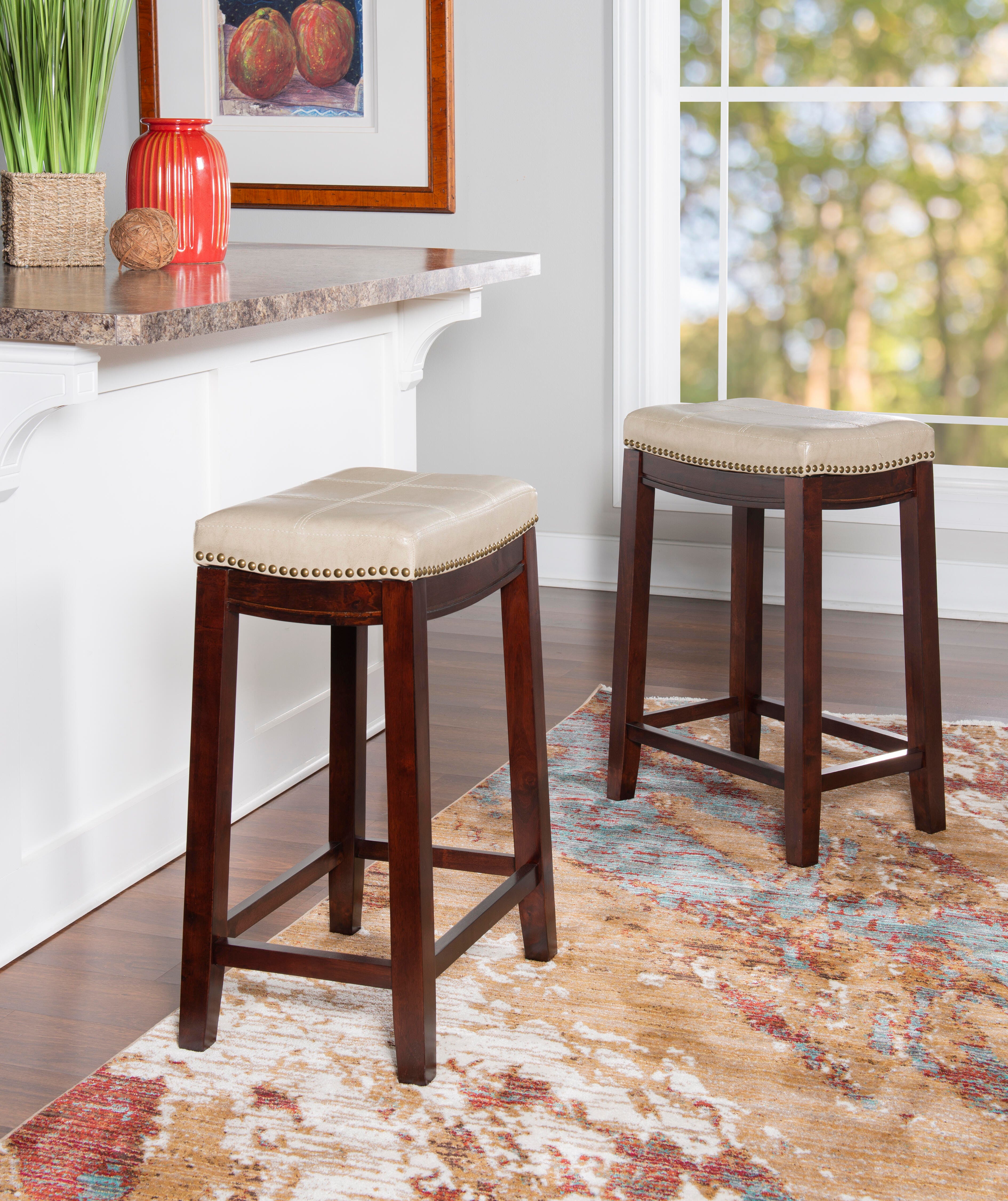Linon Claridge Counter Stool, Sand, large