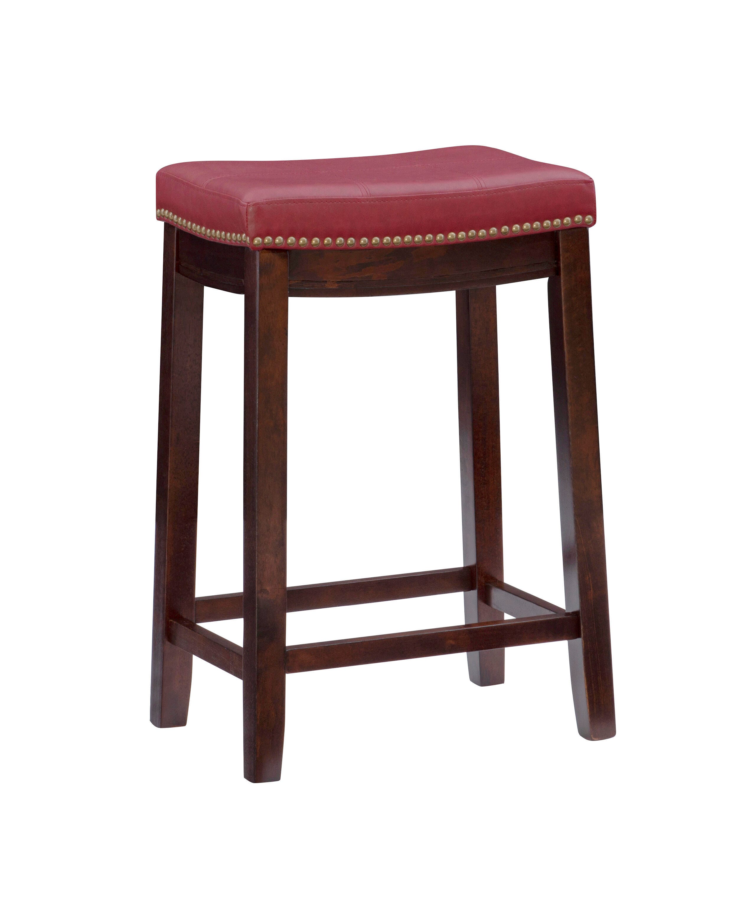 Linon Claridge Counter Stool, Red, large