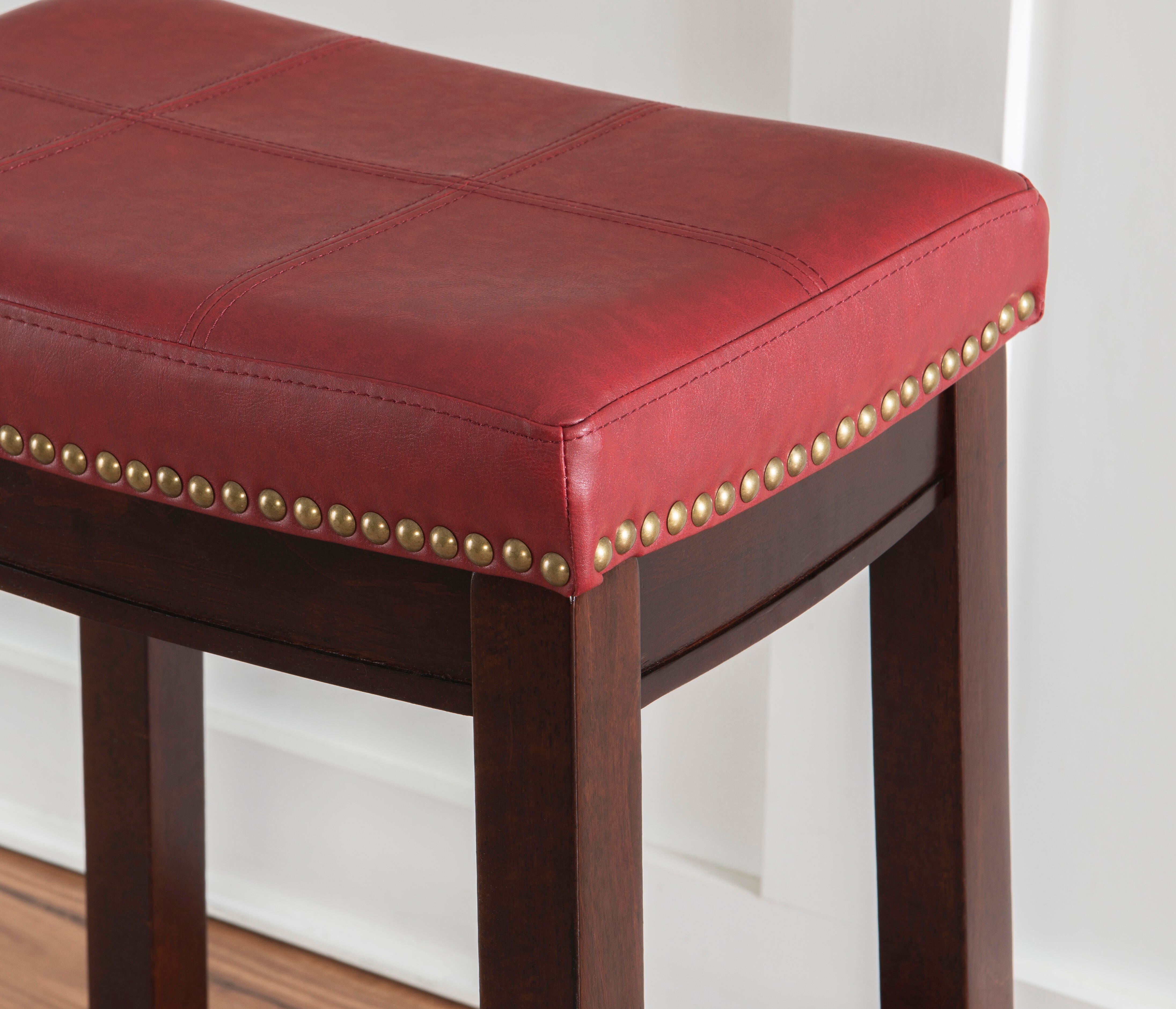Linon Claridge Counter Stool, Red, large