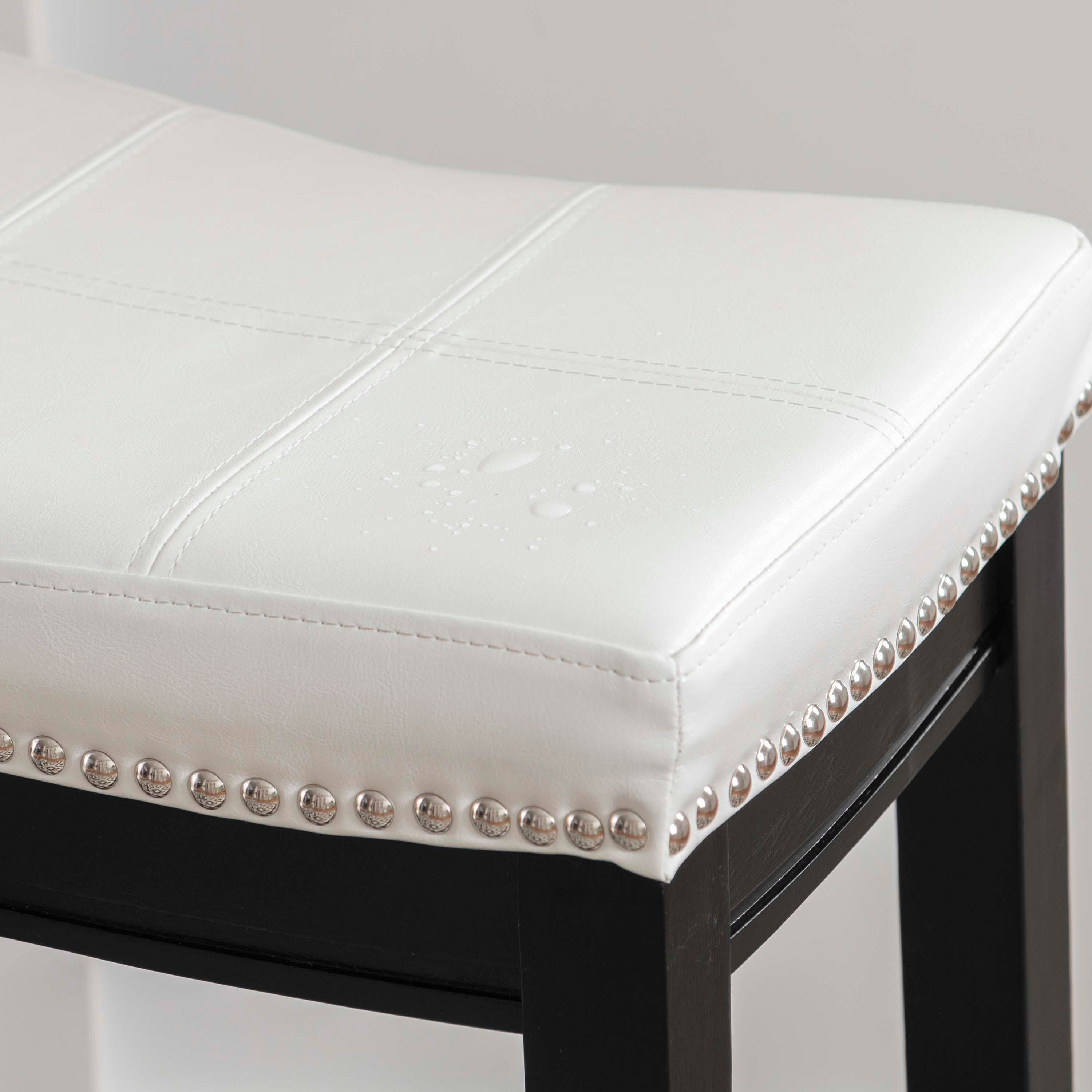 Linon Claridge Backless Counter Stool, White, large
