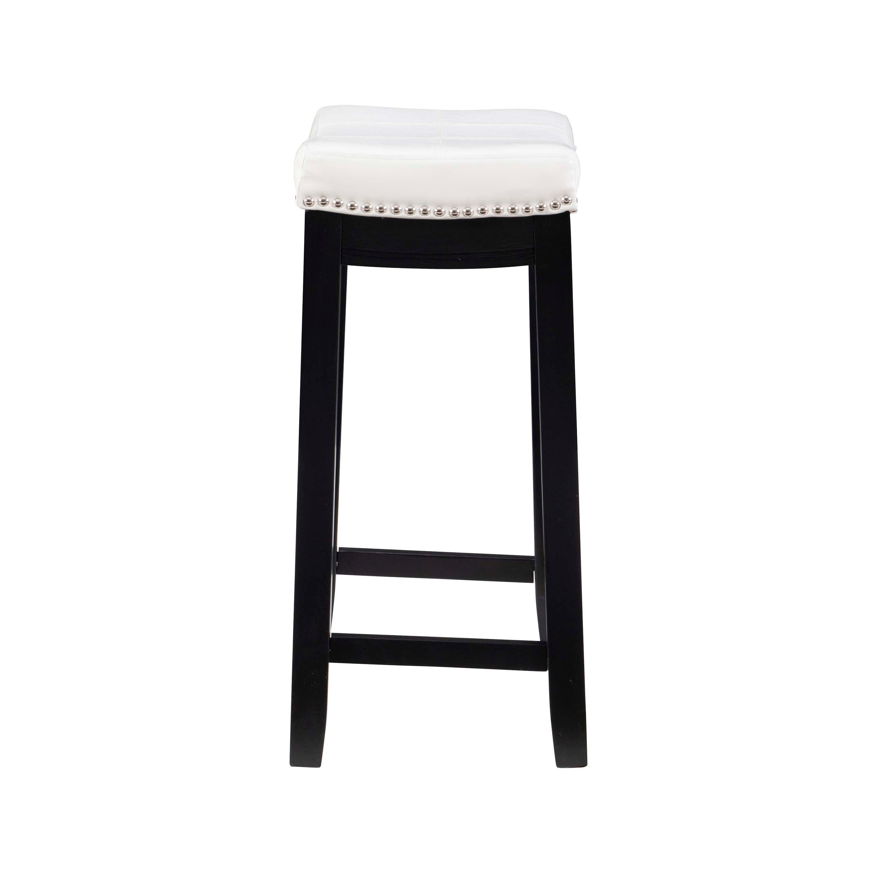 Linon Claridge Backless Counter Stool, White, large