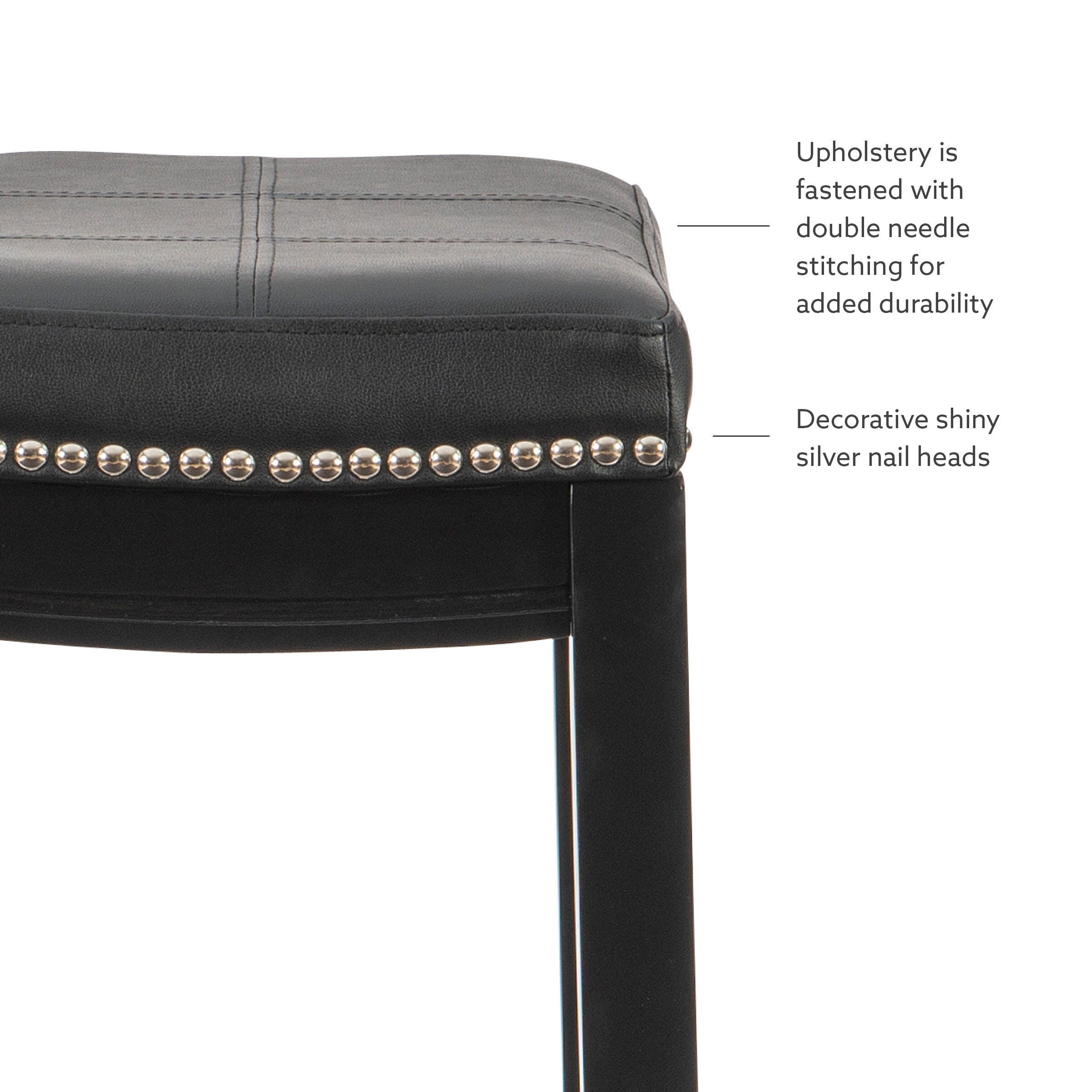 Linon Claridge Barstool, Black, large