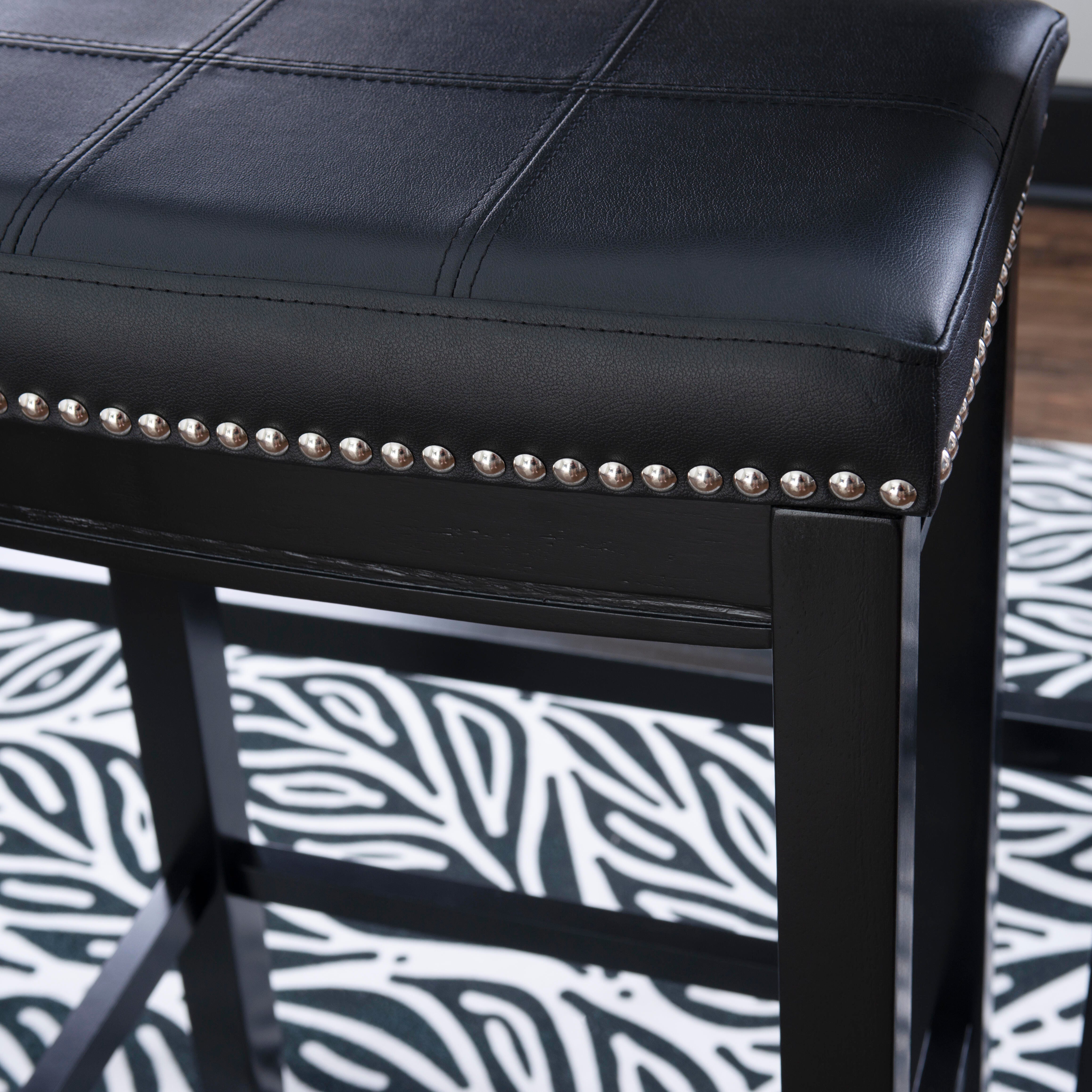 Linon Claridge Barstool, Black, large