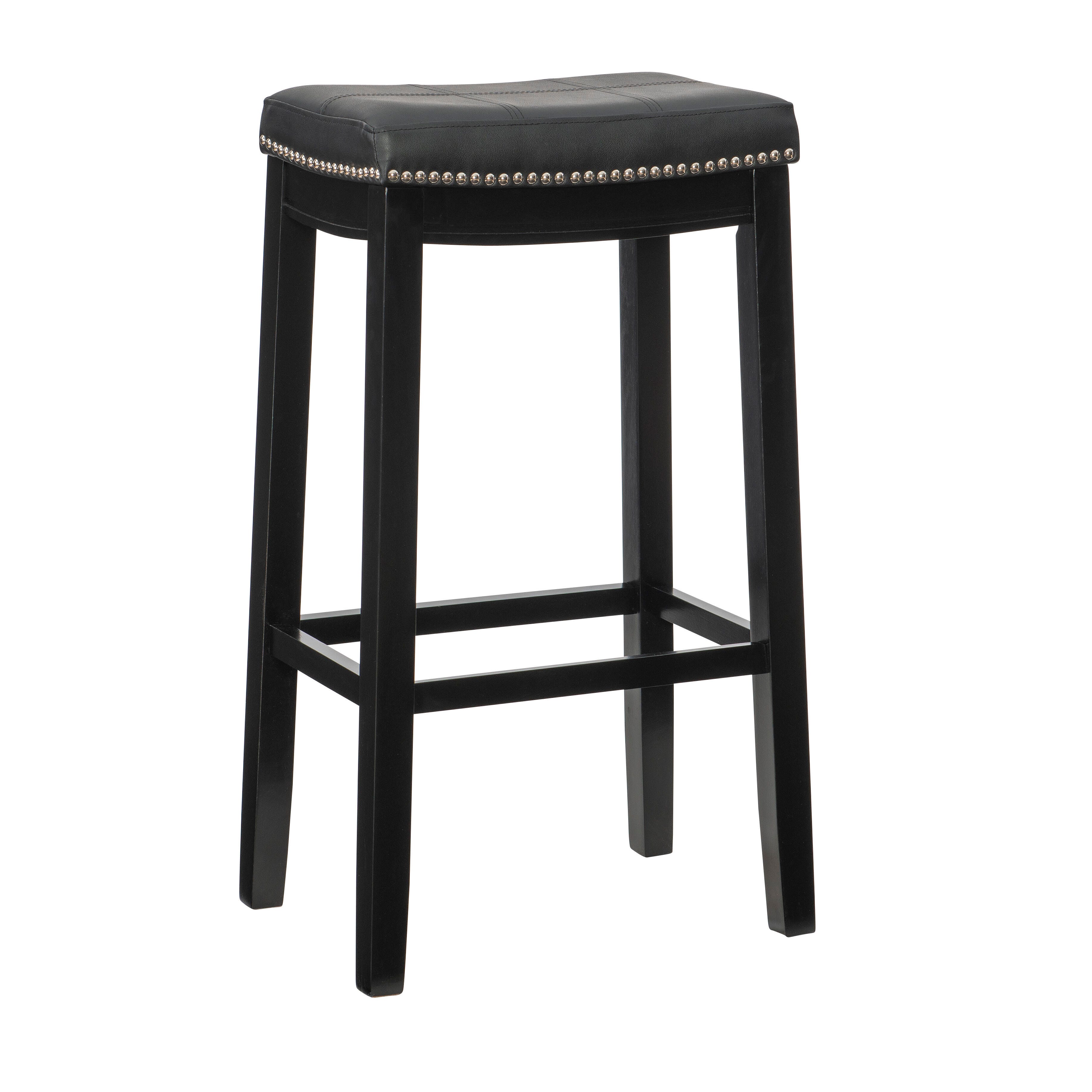 Linon Claridge Barstool, Black, large