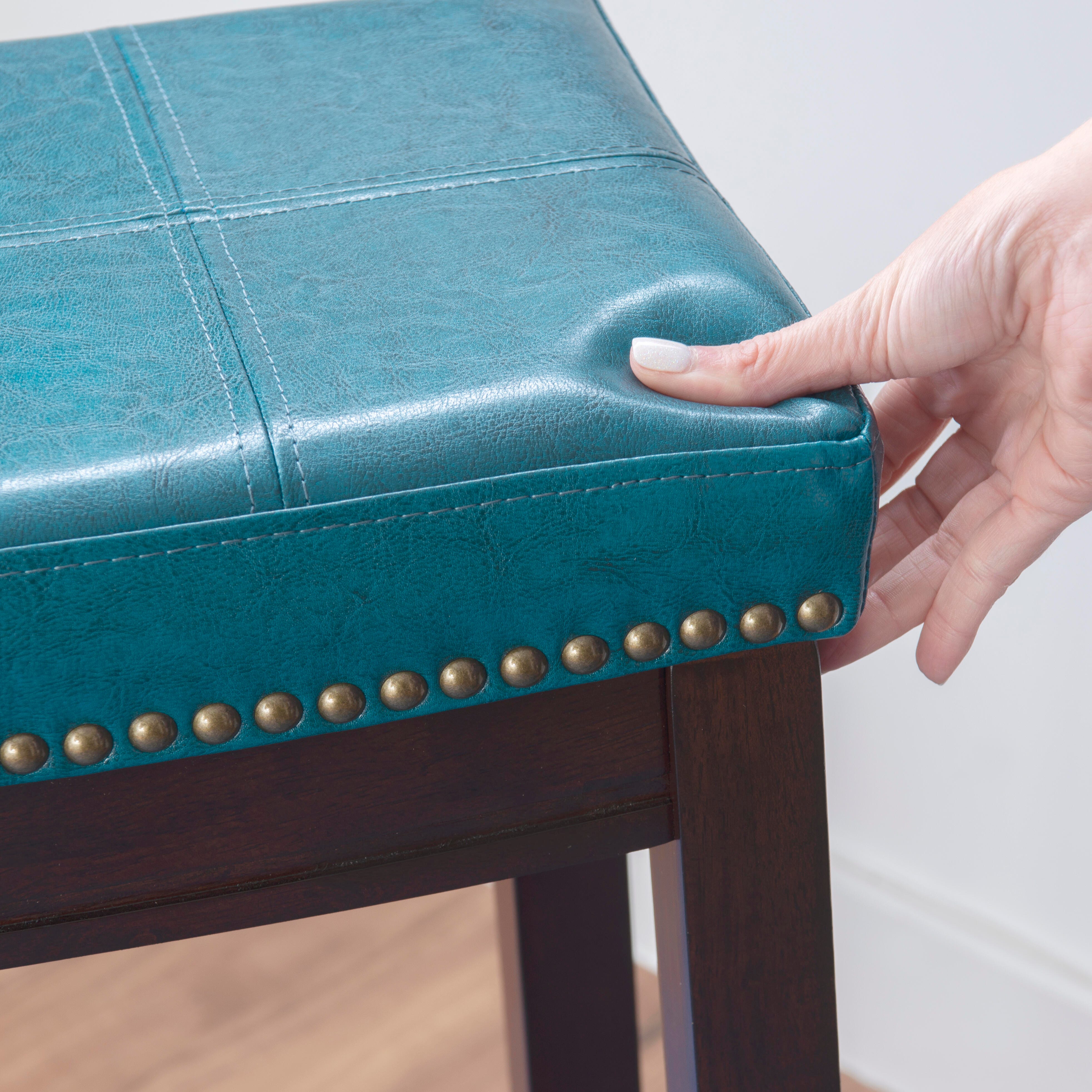 Backless Claridge Bar Stool, Blue, large