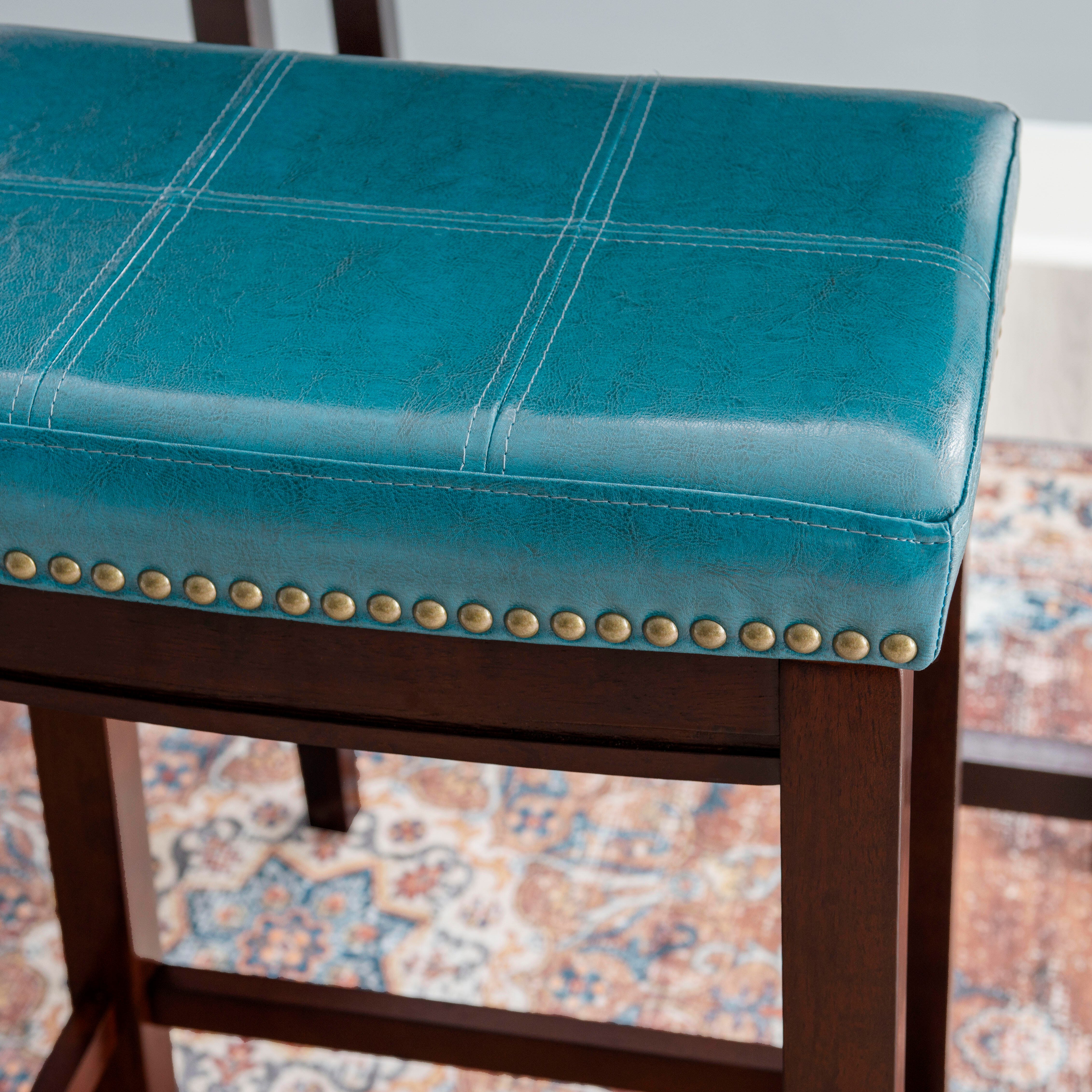 Backless Claridge Bar Stool, Blue, large