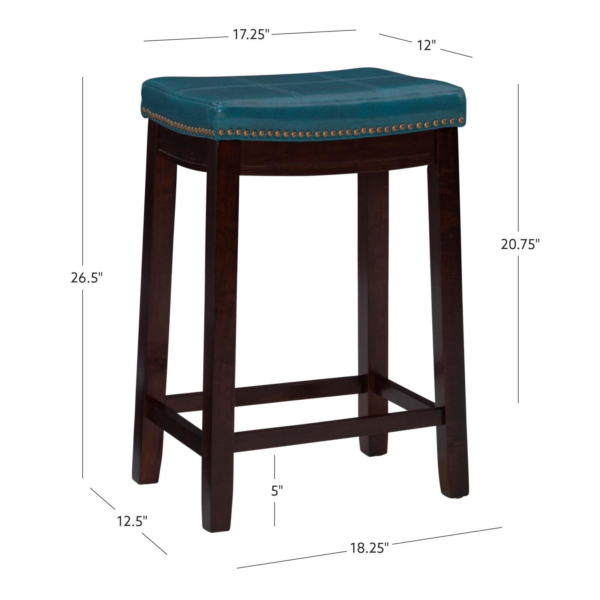 Backless Claridge Bar Stool, Blue, large