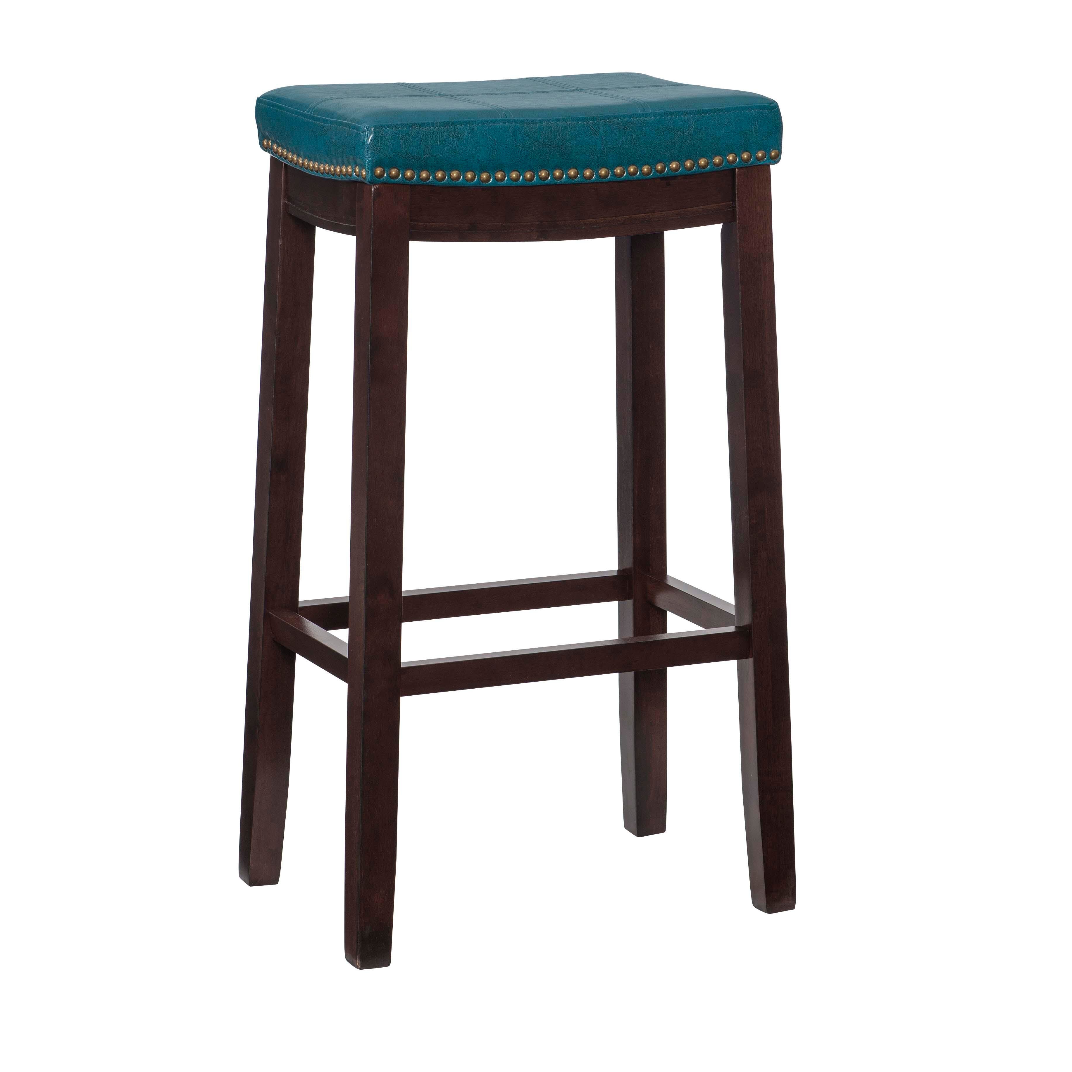 Backless Claridge Bar Stool, Blue, large