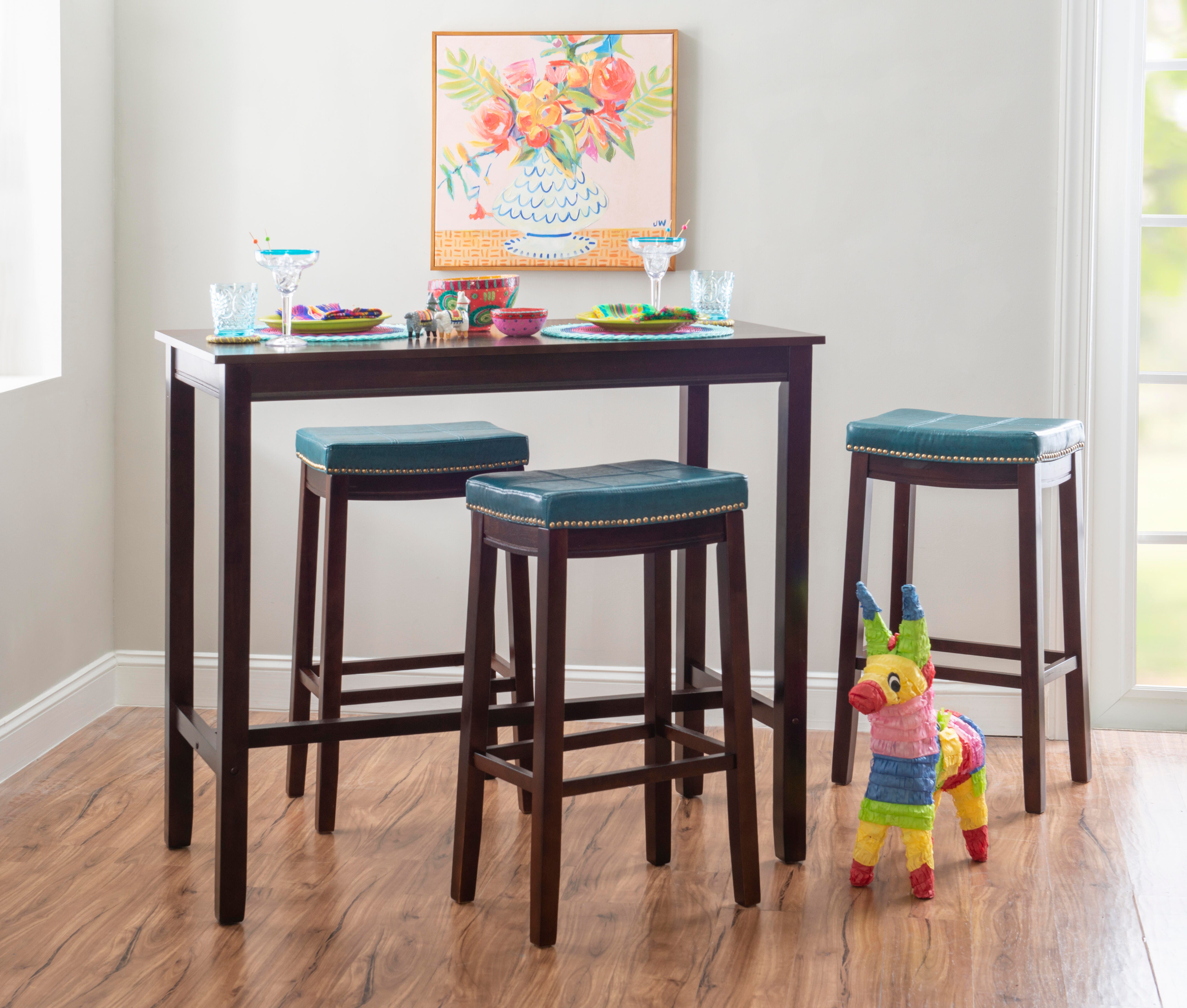 Backless Claridge Bar Stool, Blue, large