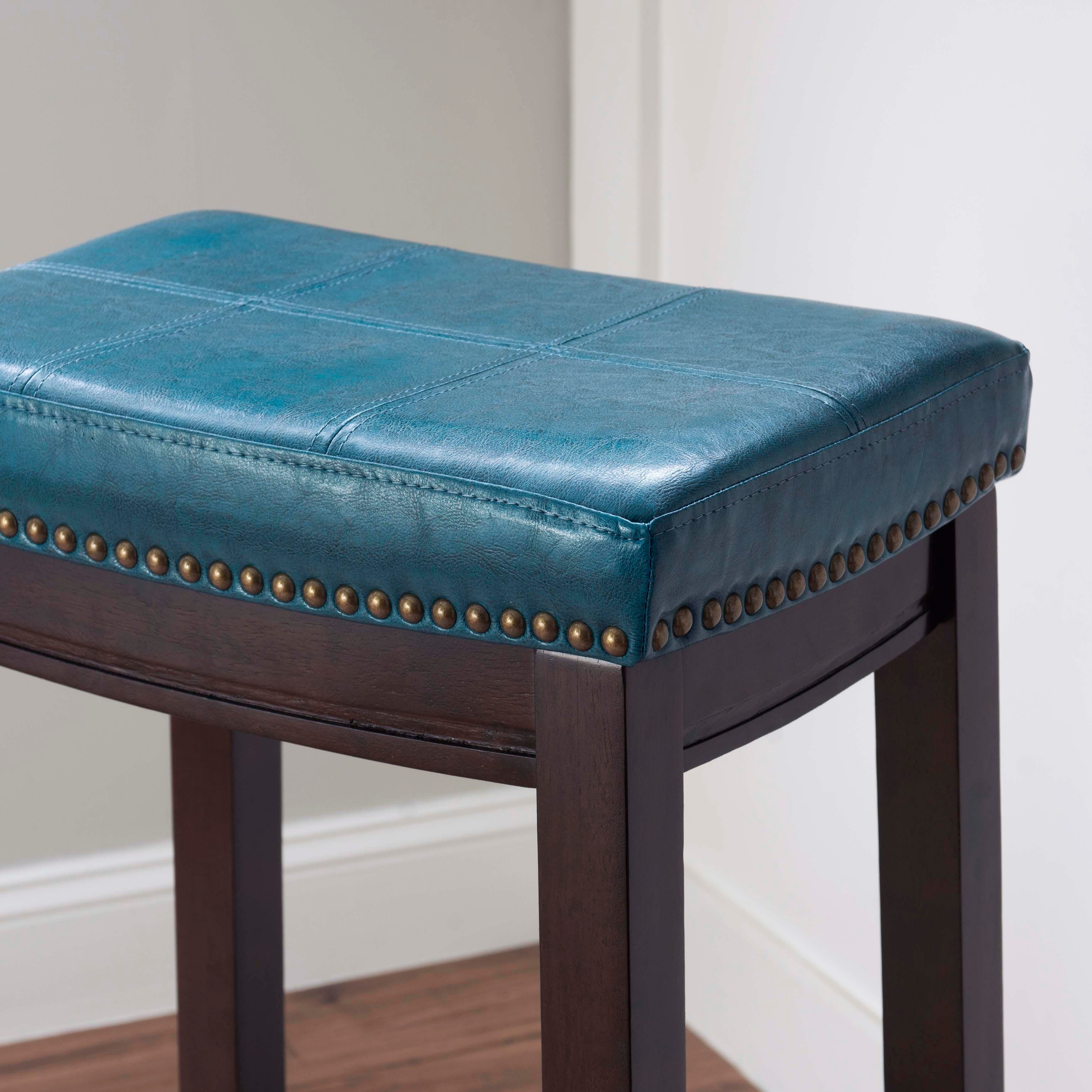 Backless Claridge Bar Stool, Blue, large