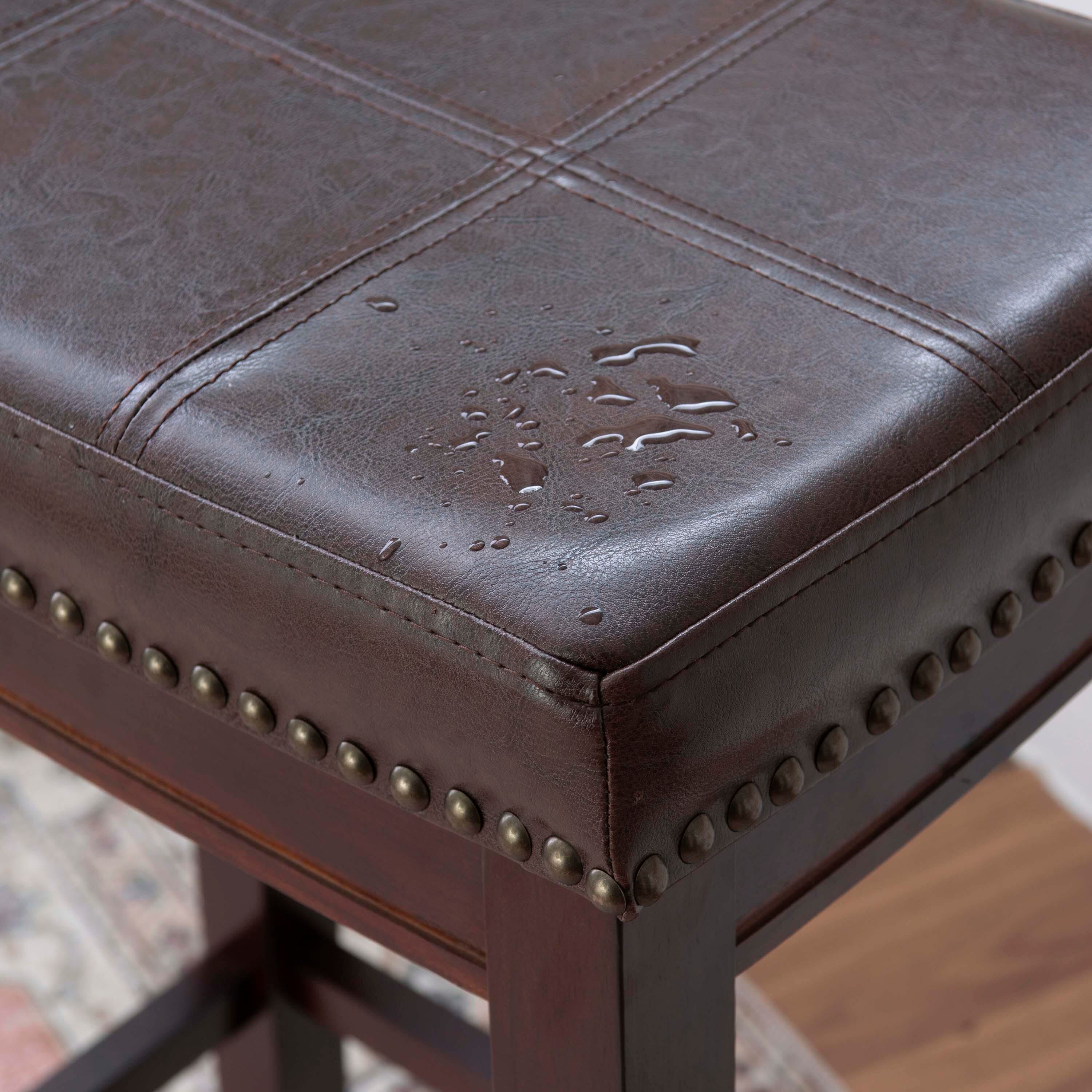 Linon Claridge Barstool, Dark Brown, large