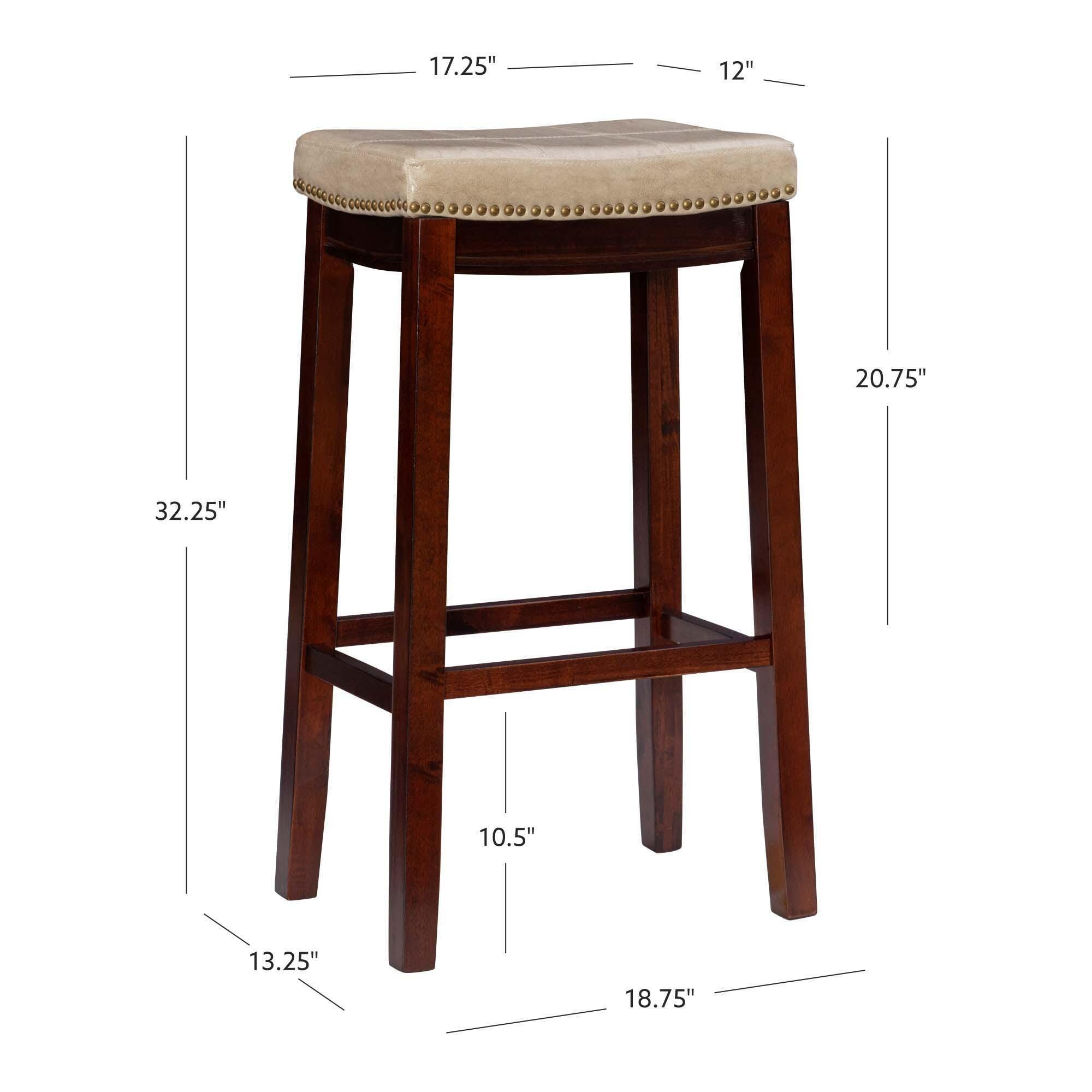 Linon Claridge Barstool, Sand, large