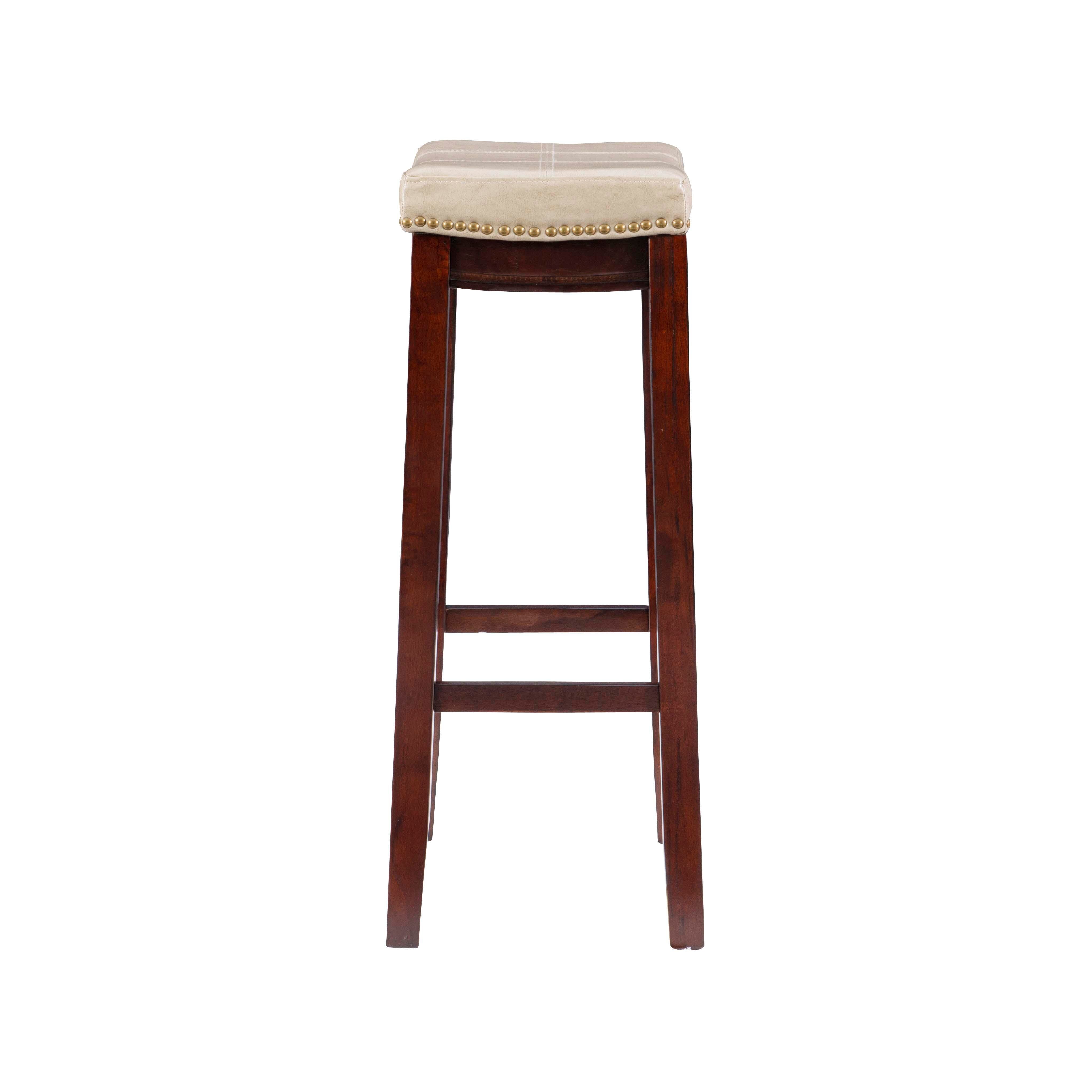 Linon Claridge Barstool, Sand, large